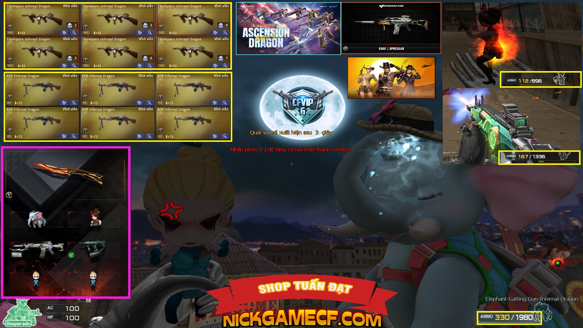 MÃ CF14940 - GIÁ : 8888K - CHIẾN FULL ZOM XINH - VIP6