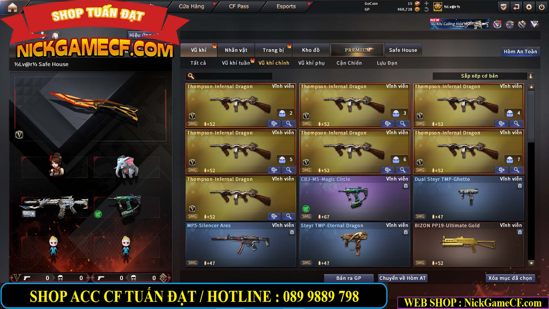 MÃ CF14940 - GIÁ : 8888K - CHIẾN FULL ZOM XINH - VIP6