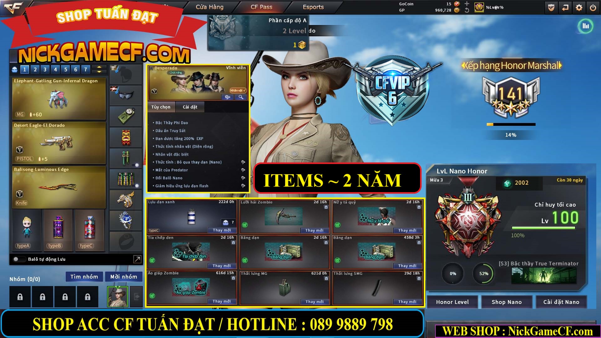 MÃ CF14940 - GIÁ : 8888K - CHIẾN FULL ZOM XINH - VIP6