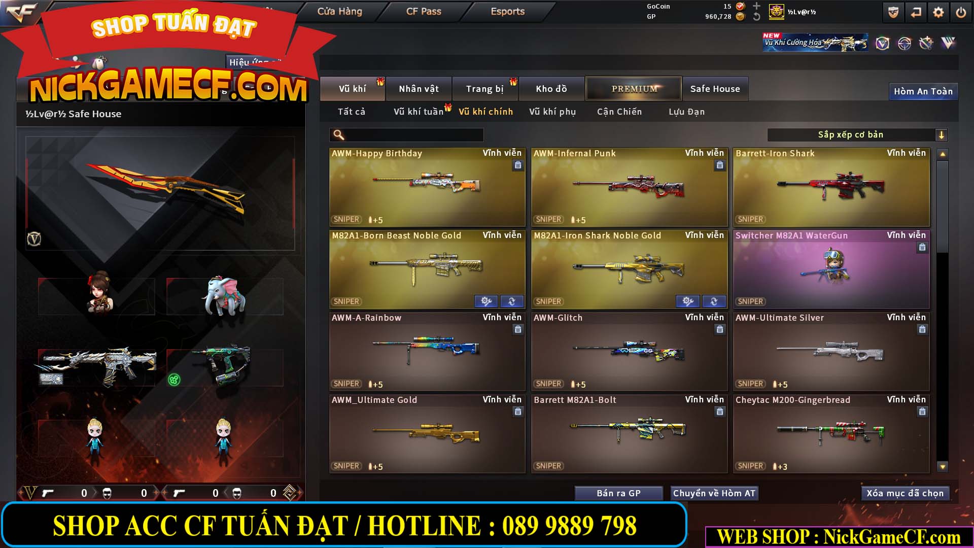 MÃ CF14940 - GIÁ : 8888K - CHIẾN FULL ZOM XINH - VIP6