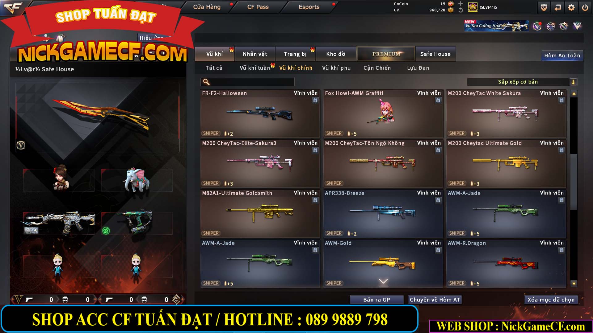 MÃ CF14940 - GIÁ : 8888K - CHIẾN FULL ZOM XINH - VIP6