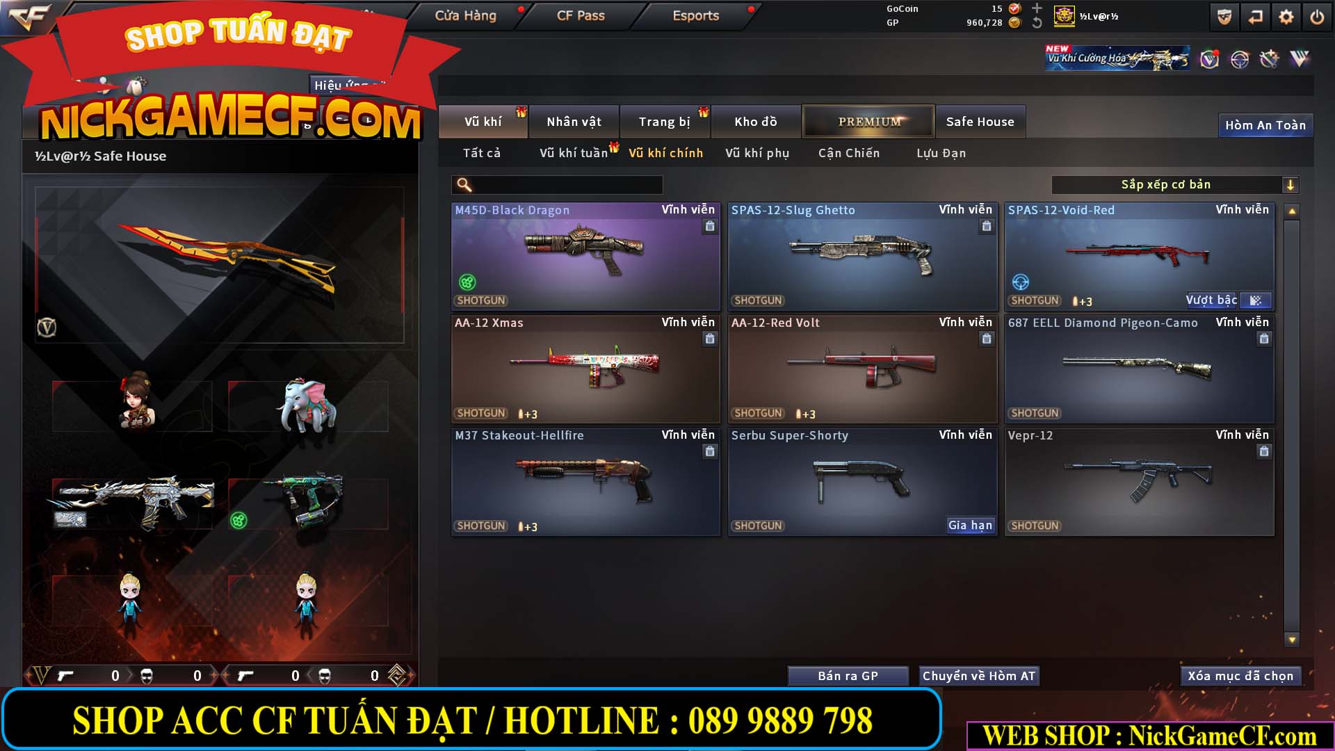 MÃ CF14940 - GIÁ : 8888K - CHIẾN FULL ZOM XINH - VIP6