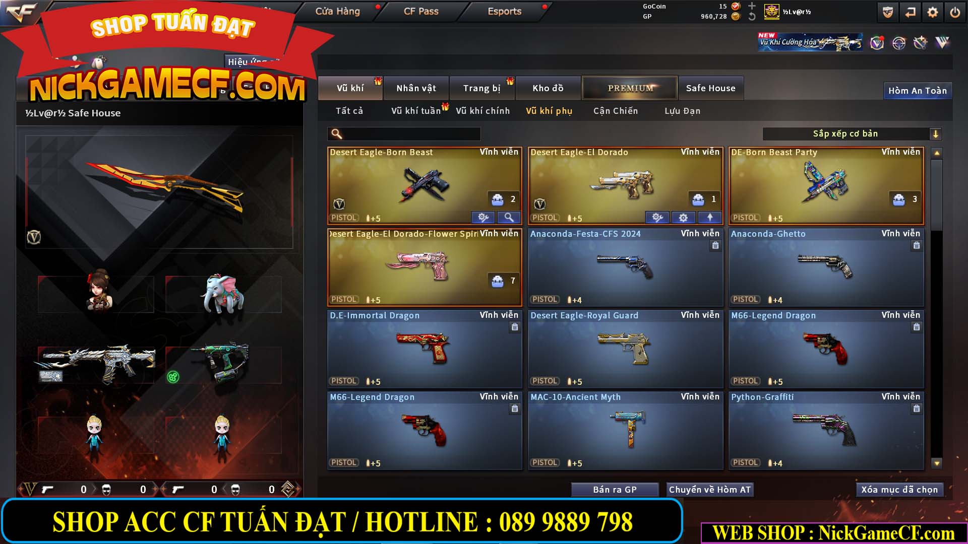 MÃ CF14940 - GIÁ : 8888K - CHIẾN FULL ZOM XINH - VIP6