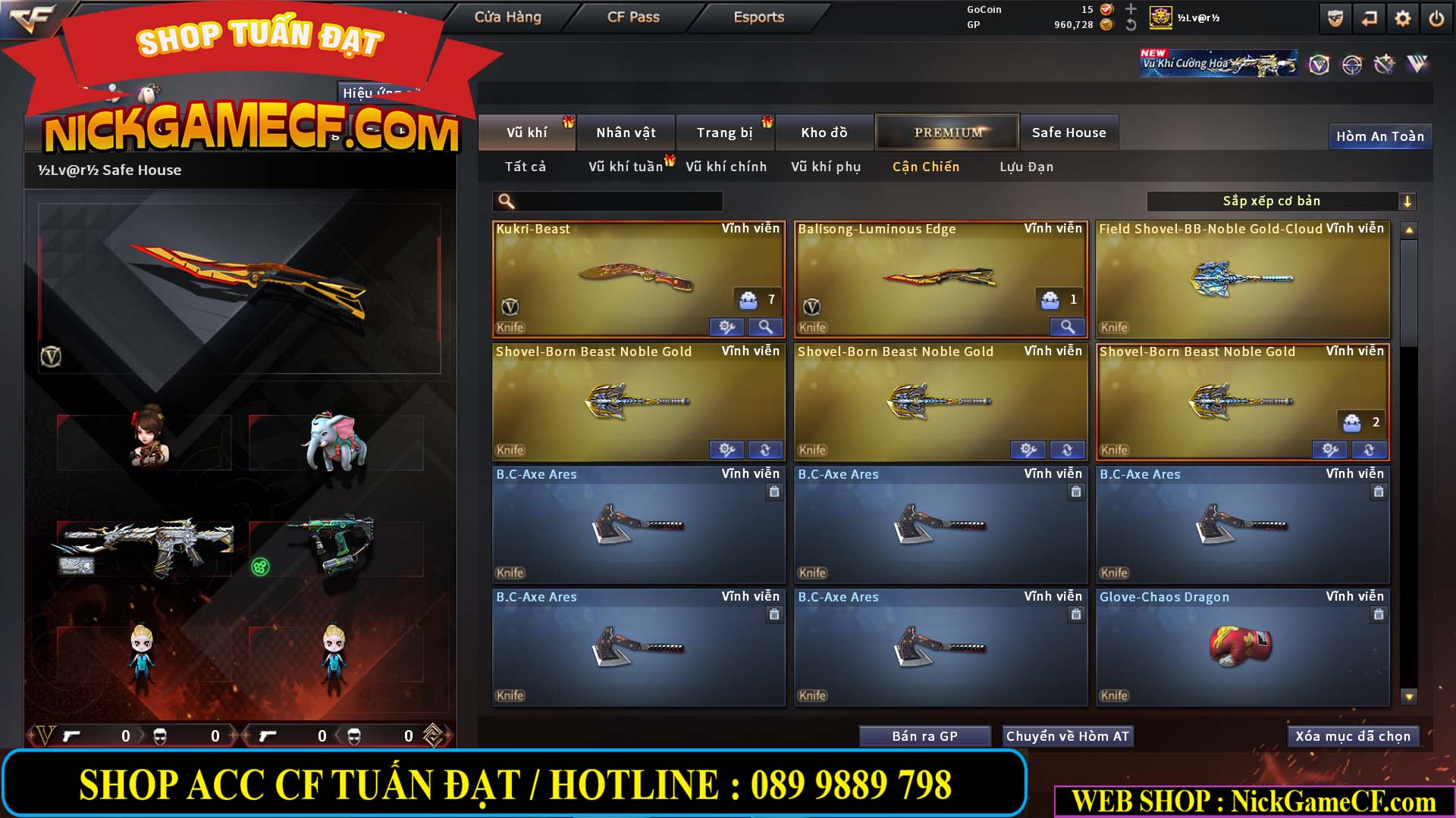 MÃ CF14940 - GIÁ : 8888K - CHIẾN FULL ZOM XINH - VIP6