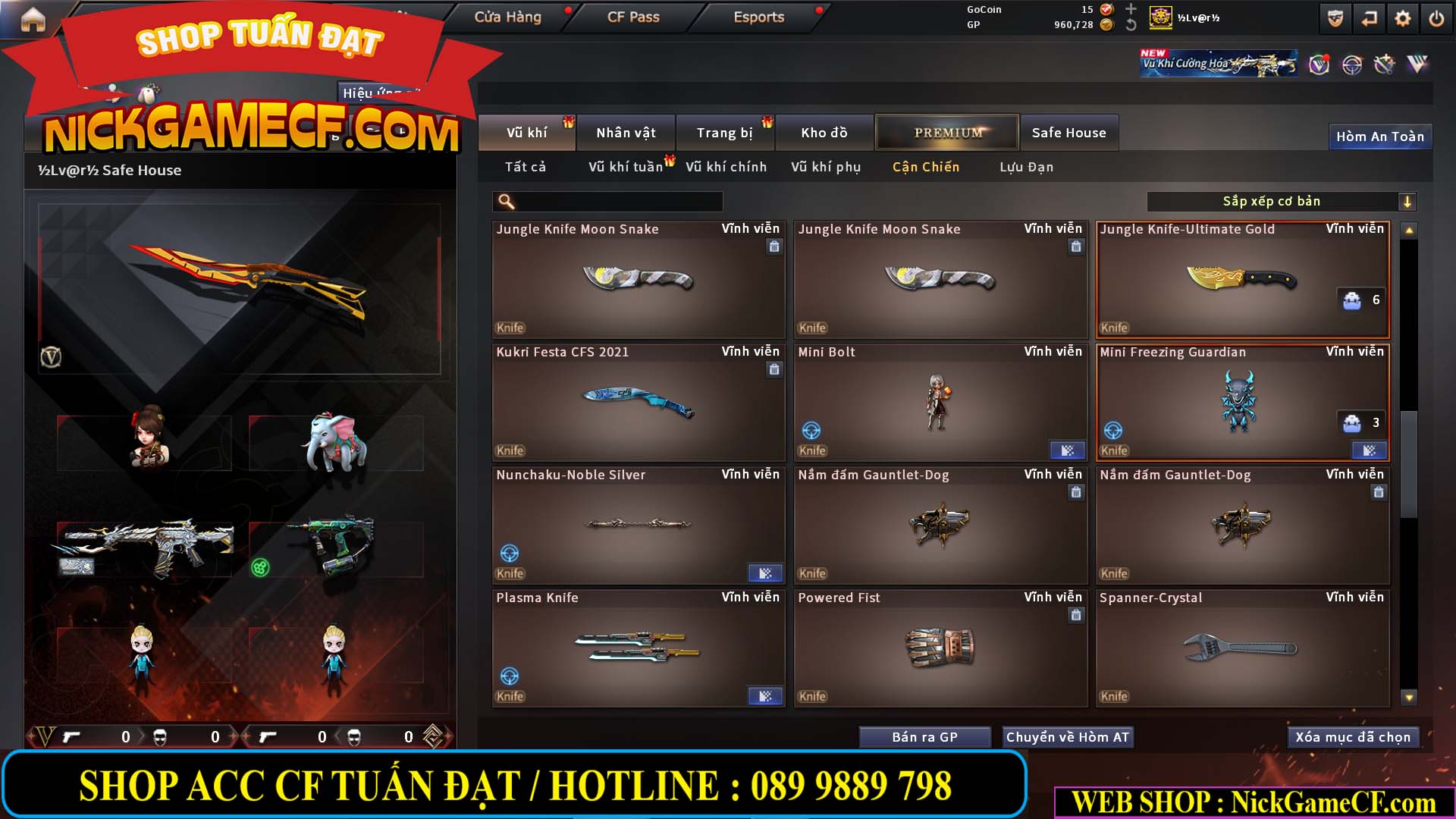 MÃ CF14940 - GIÁ : 8888K - CHIẾN FULL ZOM XINH - VIP6