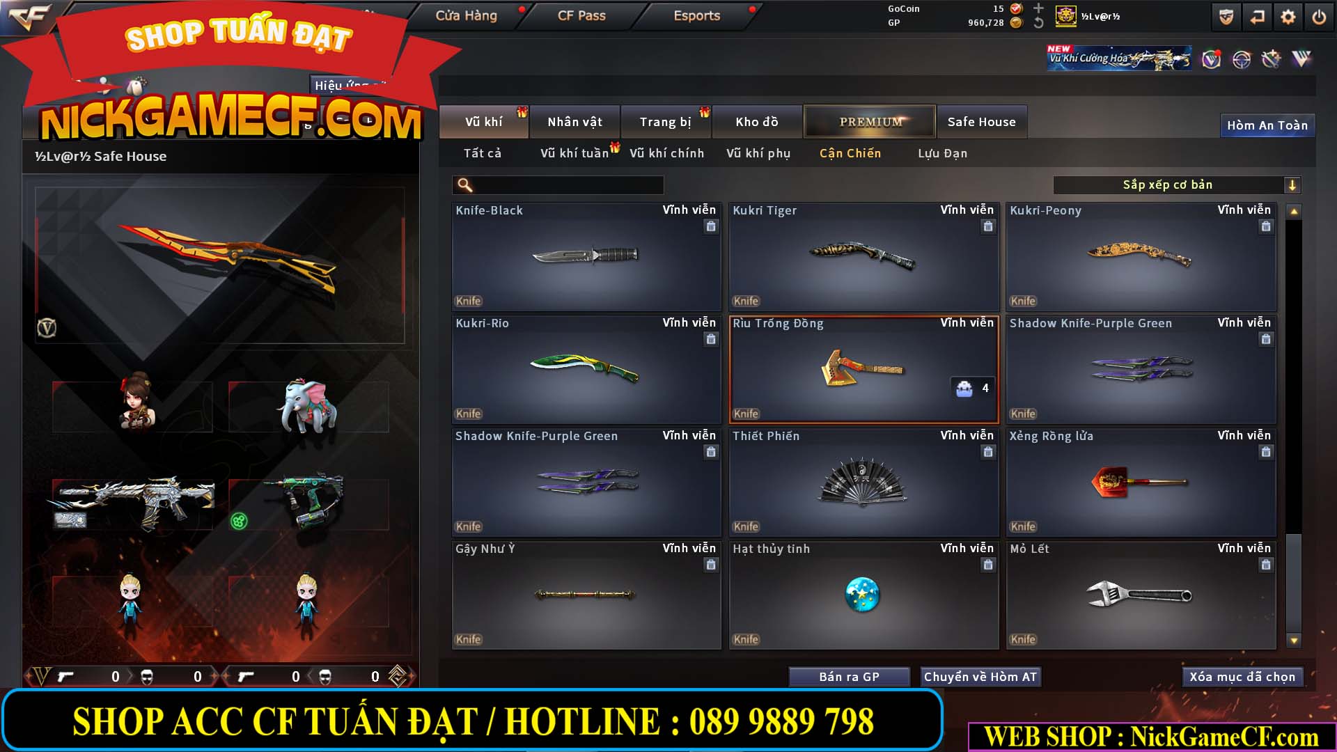 MÃ CF14940 - GIÁ : 8888K - CHIẾN FULL ZOM XINH - VIP6