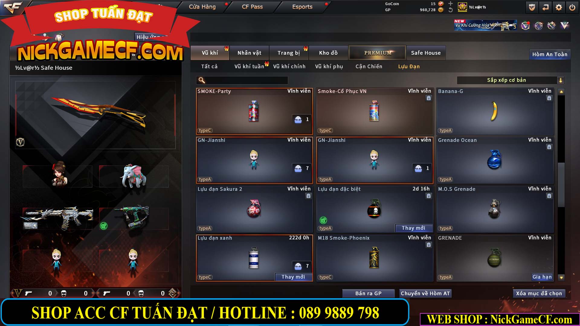 MÃ CF14940 - GIÁ : 8888K - CHIẾN FULL ZOM XINH - VIP6