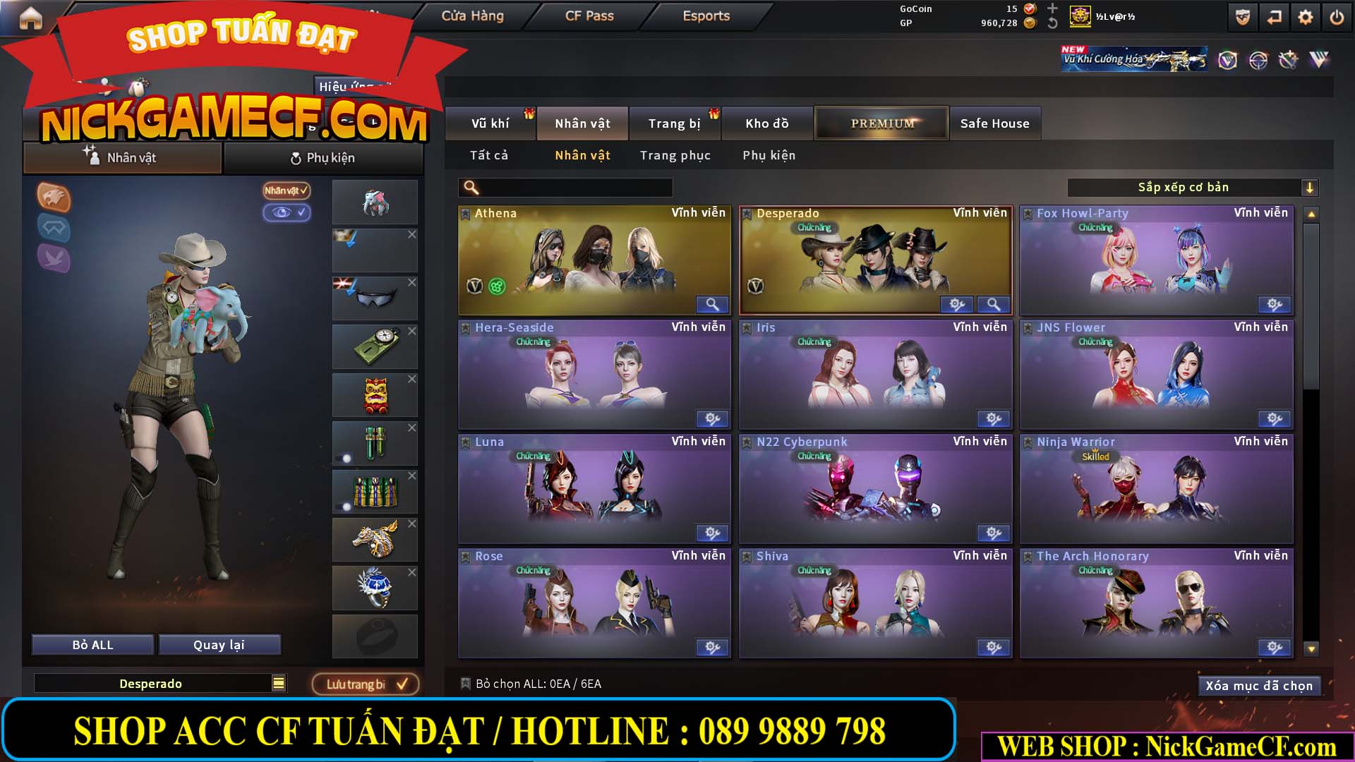 MÃ CF14940 - GIÁ : 8888K - CHIẾN FULL ZOM XINH - VIP6