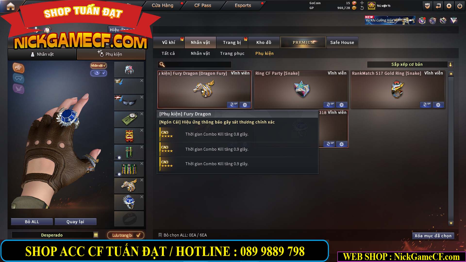 MÃ CF14940 - GIÁ : 8888K - CHIẾN FULL ZOM XINH - VIP6