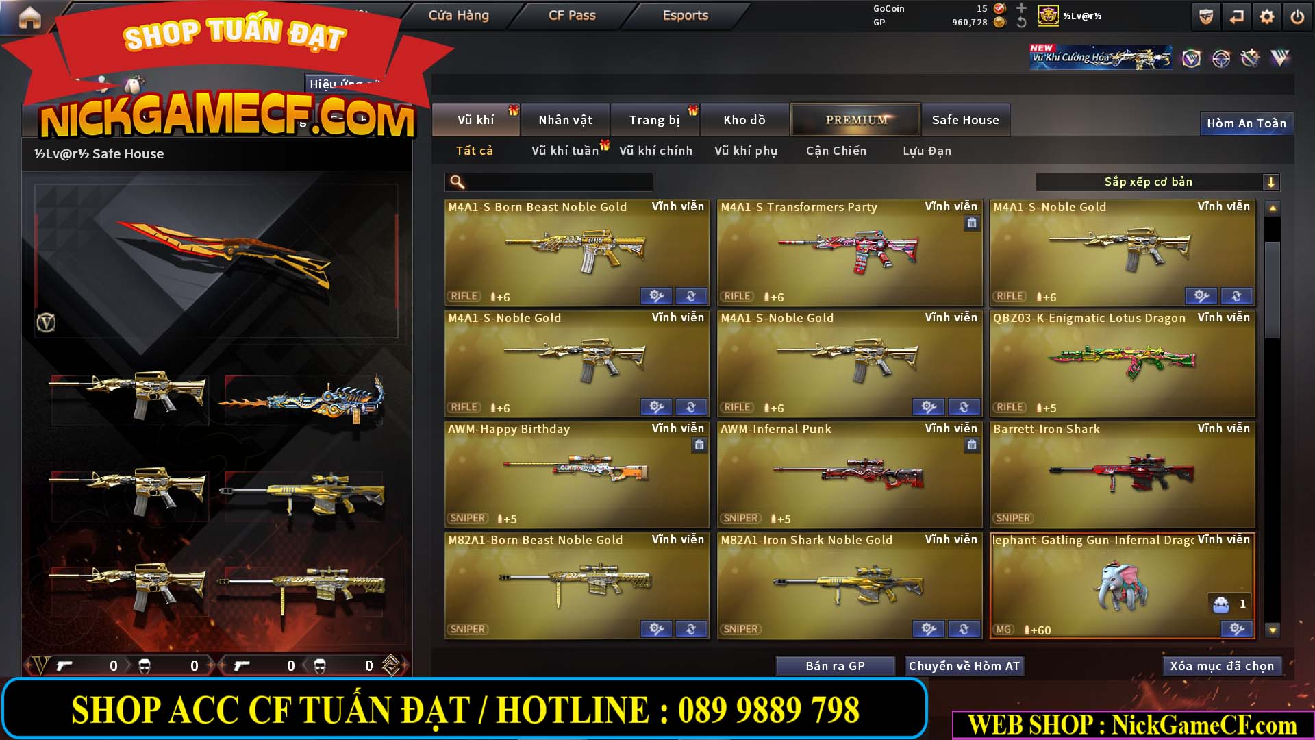 MÃ CF14940 - GIÁ : 8888K - CHIẾN FULL ZOM XINH - VIP6