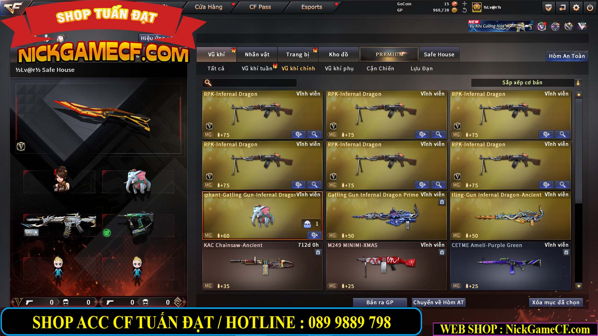 MÃ CF14940 - GIÁ : 8888K - CHIẾN FULL ZOM XINH - VIP6