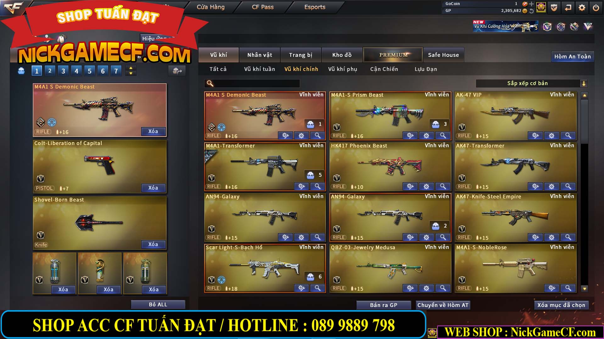 MÃ CF14941 - GIÁ : 4250K - CHIẾN C4 ĐẸP - 29 VIP - VIP5