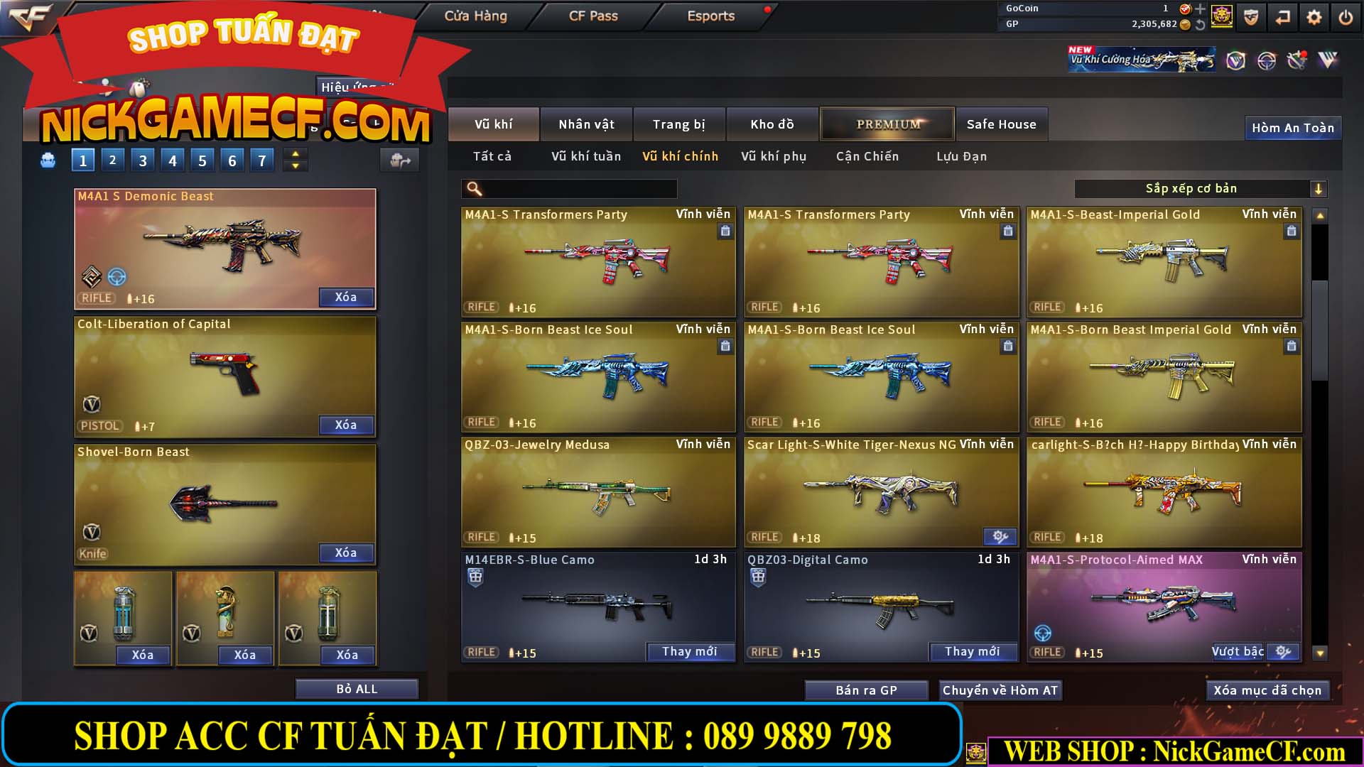 MÃ CF14941 - GIÁ : 4250K - CHIẾN C4 ĐẸP - 29 VIP - VIP5