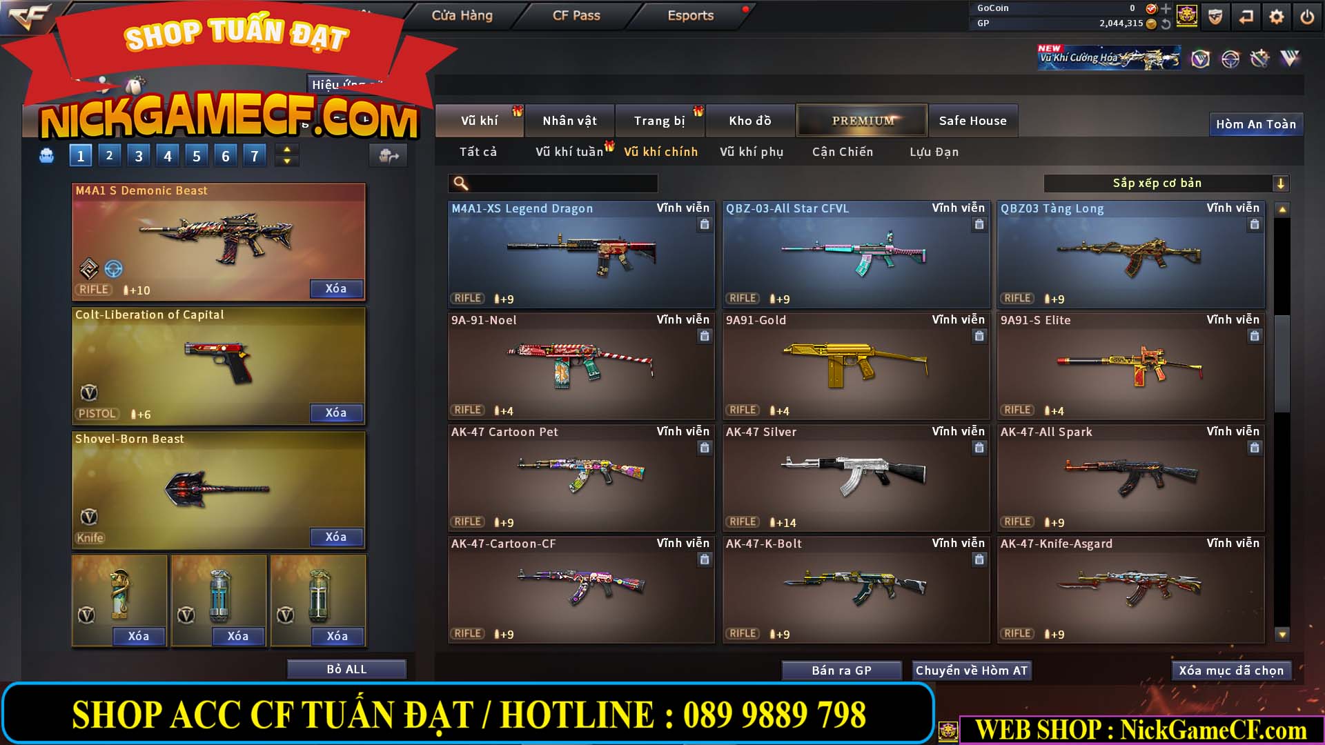 MÃ CF14941 - GIÁ : 4250K - CHIẾN C4 ĐẸP - 29 VIP - VIP5