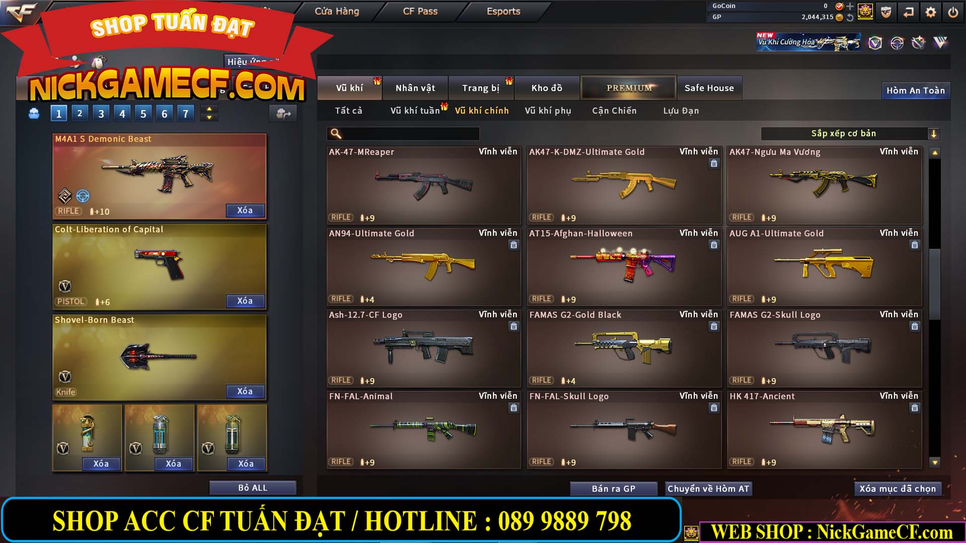 MÃ CF14941 - GIÁ : 4250K - CHIẾN C4 ĐẸP - 29 VIP - VIP5