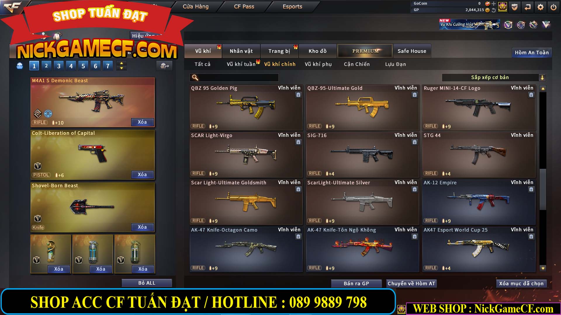 MÃ CF14941 - GIÁ : 4250K - CHIẾN C4 ĐẸP - 29 VIP - VIP5