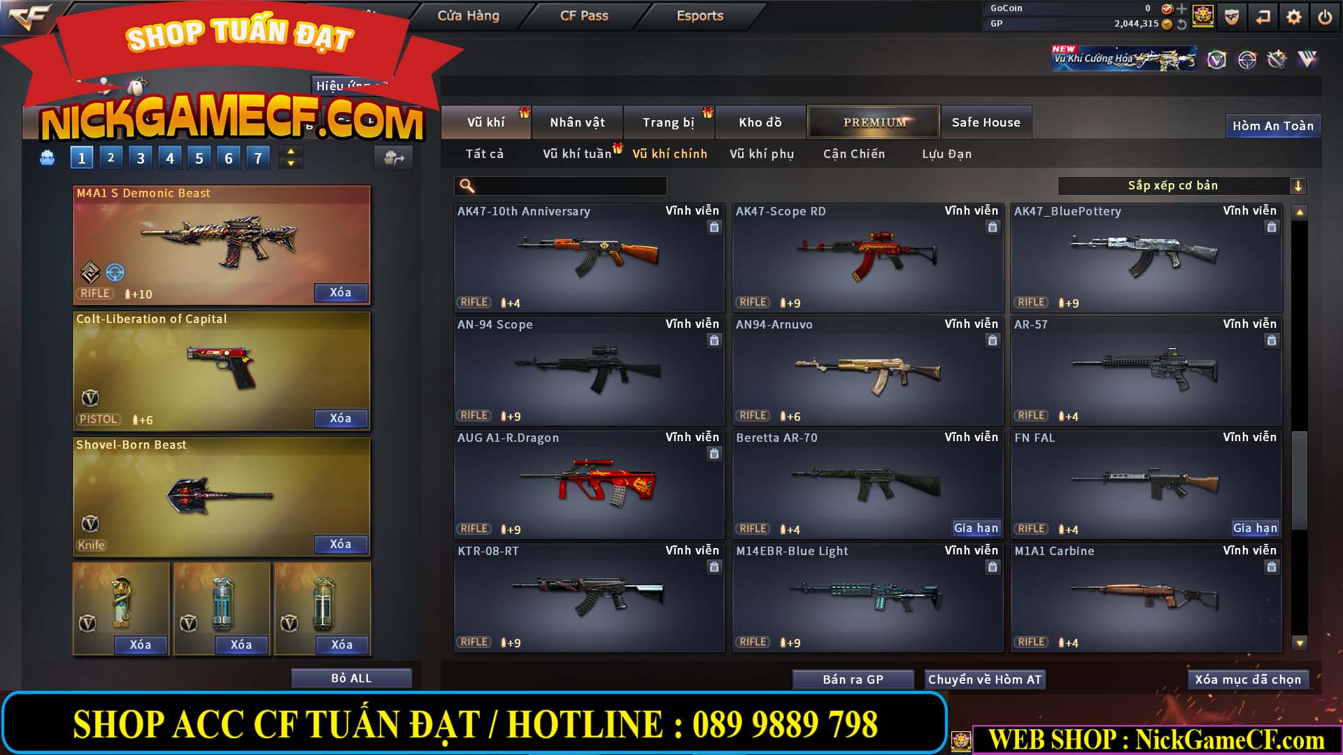 MÃ CF14941 - GIÁ : 4250K - CHIẾN C4 ĐẸP - 29 VIP - VIP5