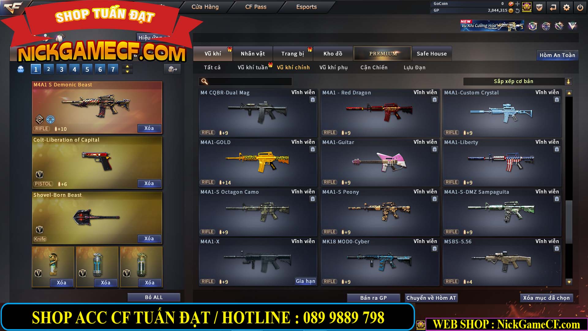 MÃ CF14941 - GIÁ : 4250K - CHIẾN C4 ĐẸP - 29 VIP - VIP5