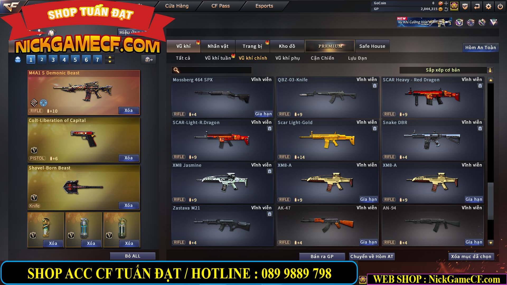 MÃ CF14941 - GIÁ : 4250K - CHIẾN C4 ĐẸP - 29 VIP - VIP5