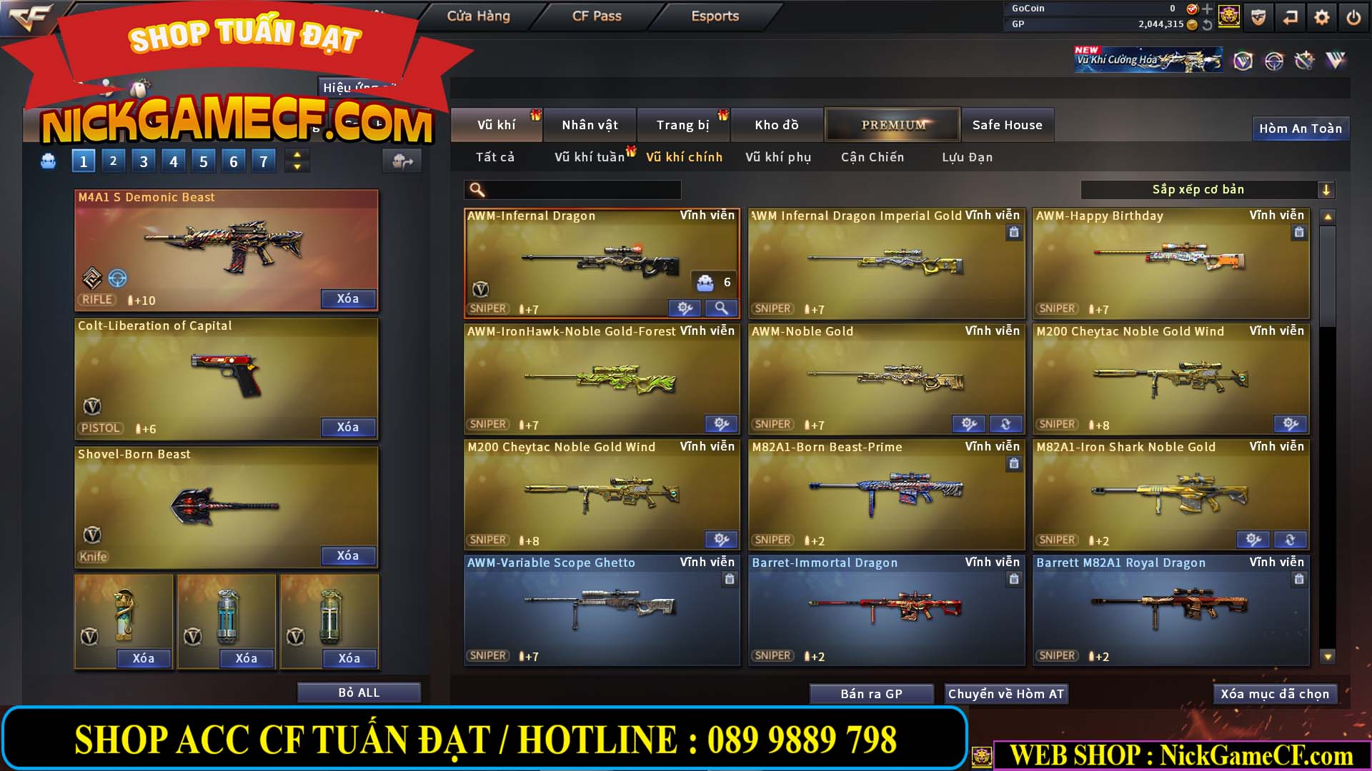 MÃ CF14941 - GIÁ : 4250K - CHIẾN C4 ĐẸP - 29 VIP - VIP5