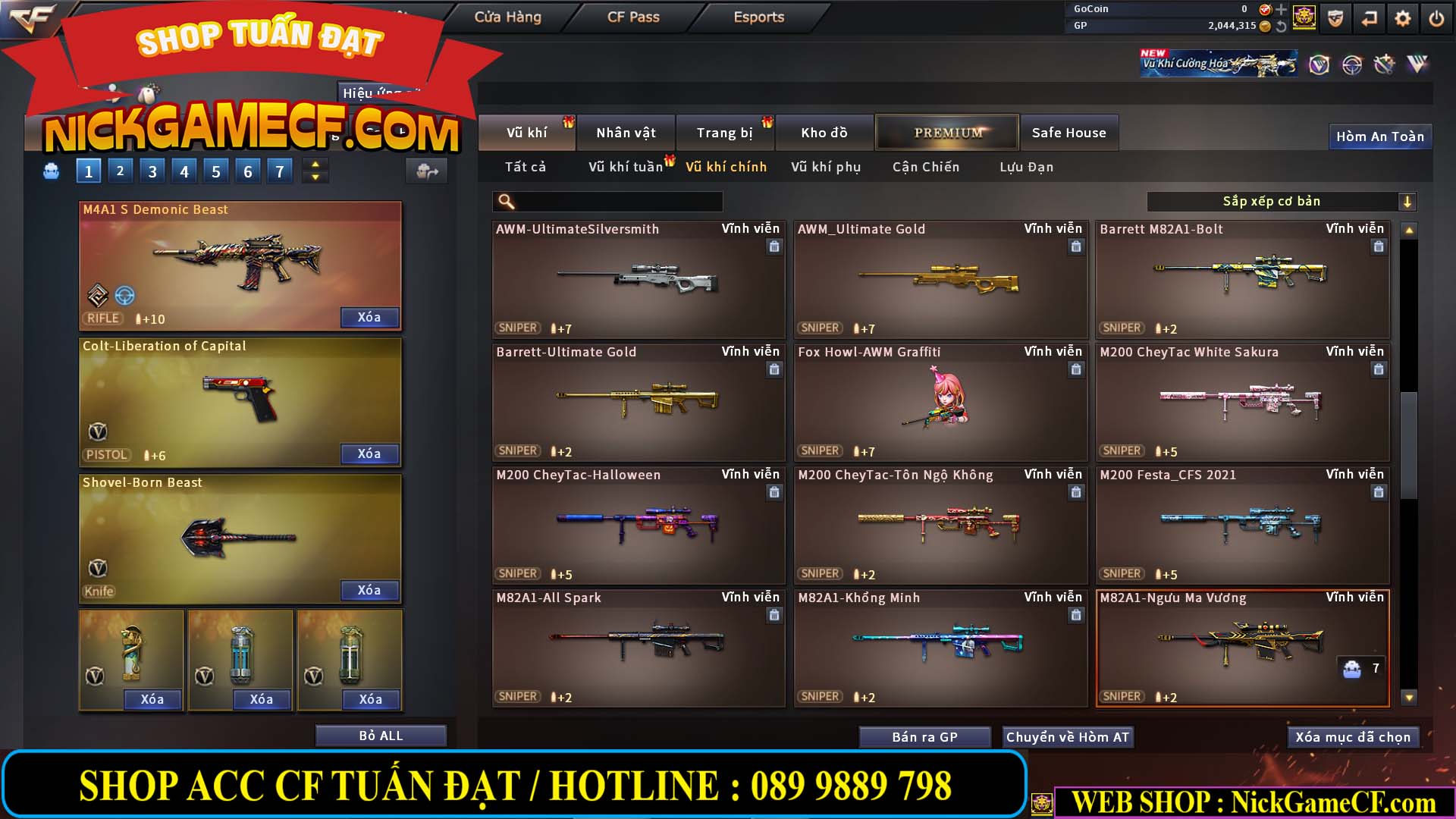 MÃ CF14941 - GIÁ : 4250K - CHIẾN C4 ĐẸP - 29 VIP - VIP5