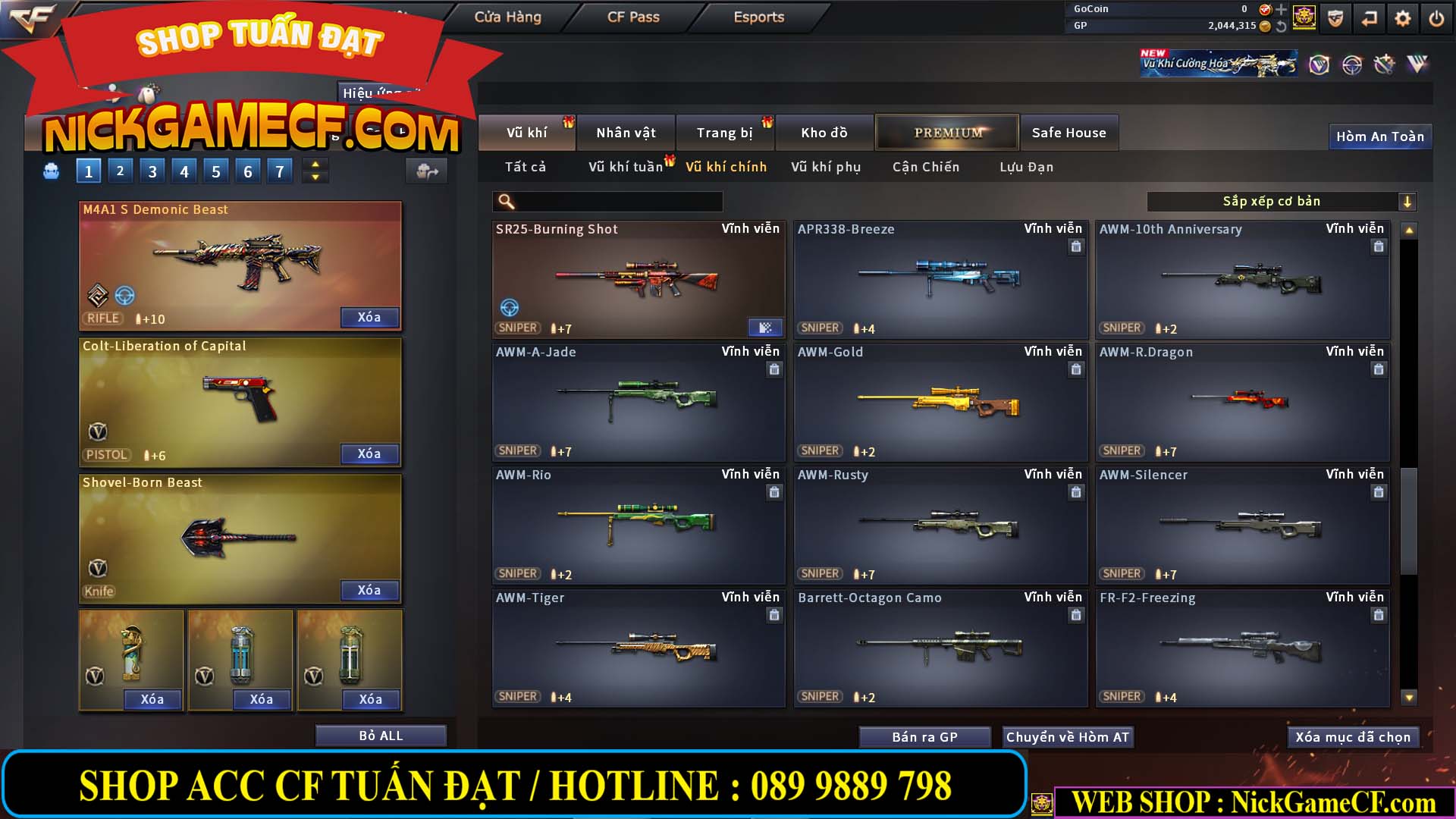 MÃ CF14941 - GIÁ : 4250K - CHIẾN C4 ĐẸP - 29 VIP - VIP5