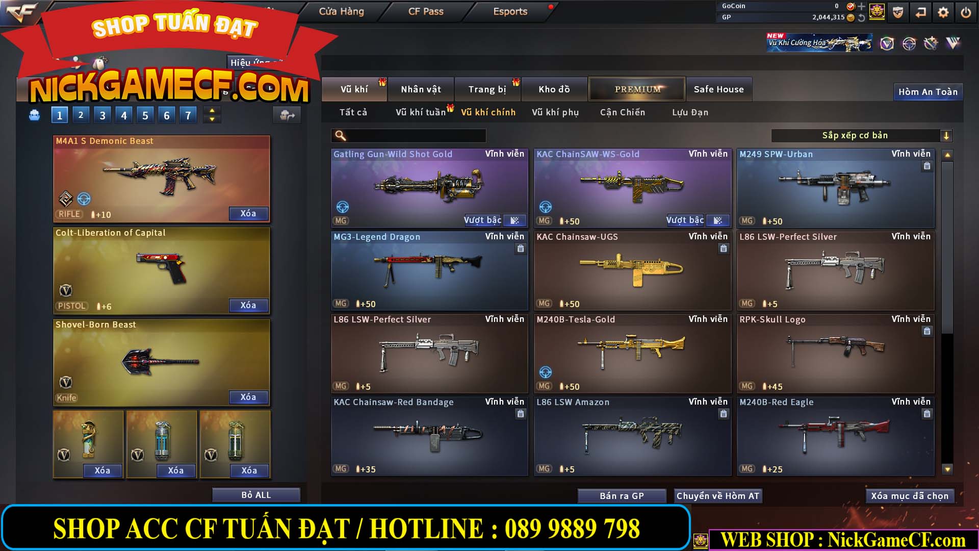 MÃ CF14941 - GIÁ : 4250K - CHIẾN C4 ĐẸP - 29 VIP - VIP5