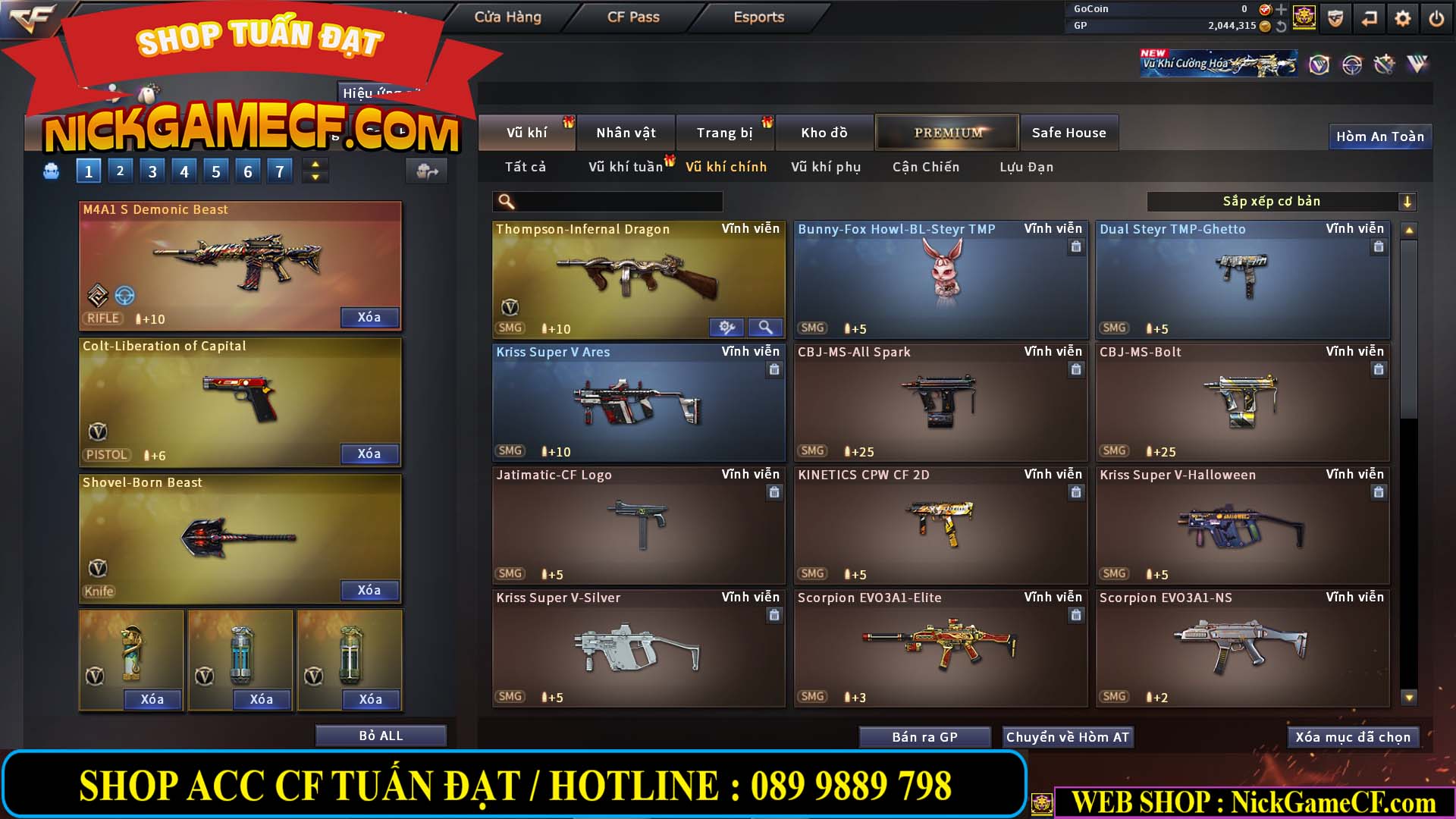 MÃ CF14941 - GIÁ : 4250K - CHIẾN C4 ĐẸP - 29 VIP - VIP5