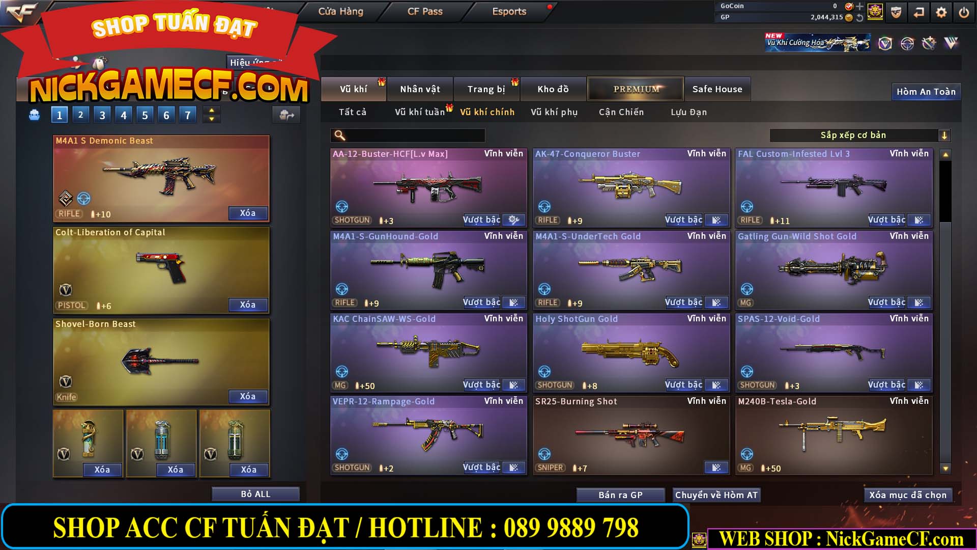 MÃ CF14941 - GIÁ : 4250K - CHIẾN C4 ĐẸP - 29 VIP - VIP5