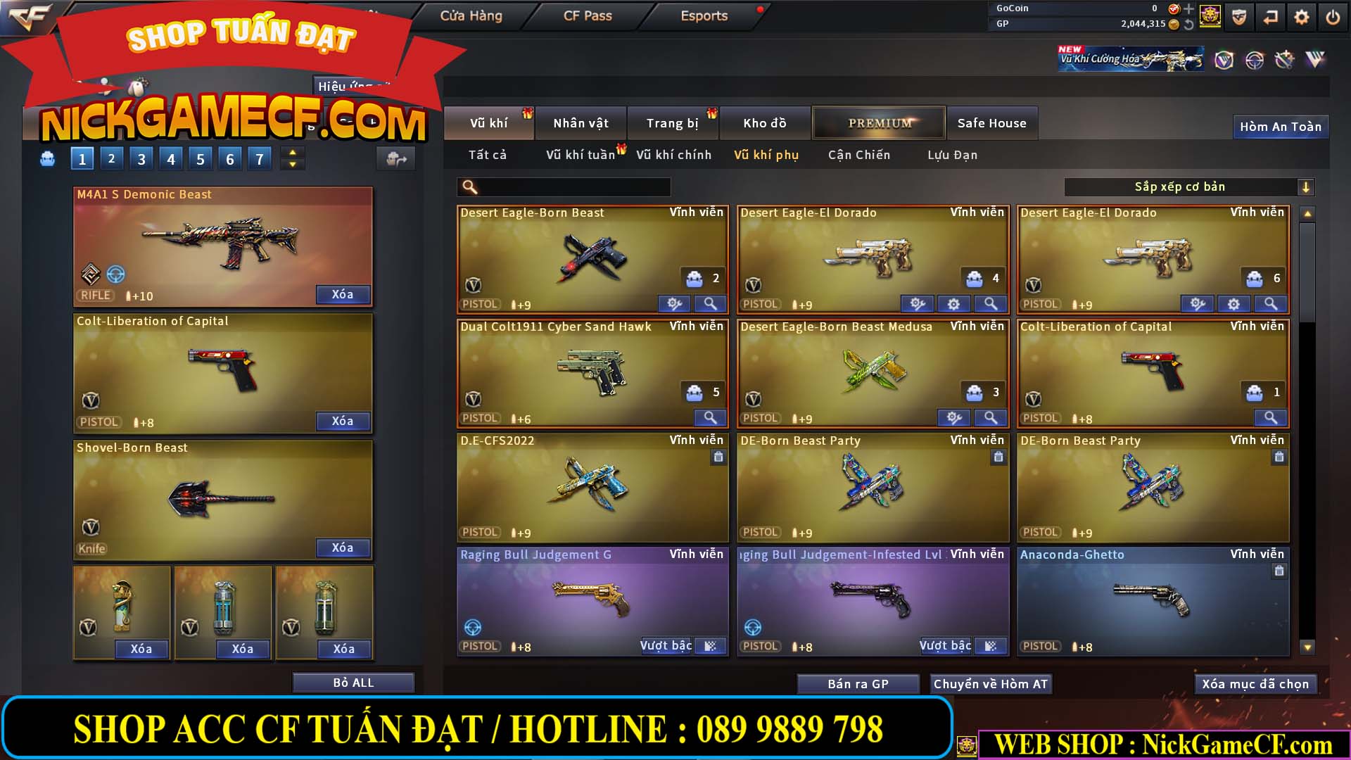 MÃ CF14941 - GIÁ : 4250K - CHIẾN C4 ĐẸP - 29 VIP - VIP5