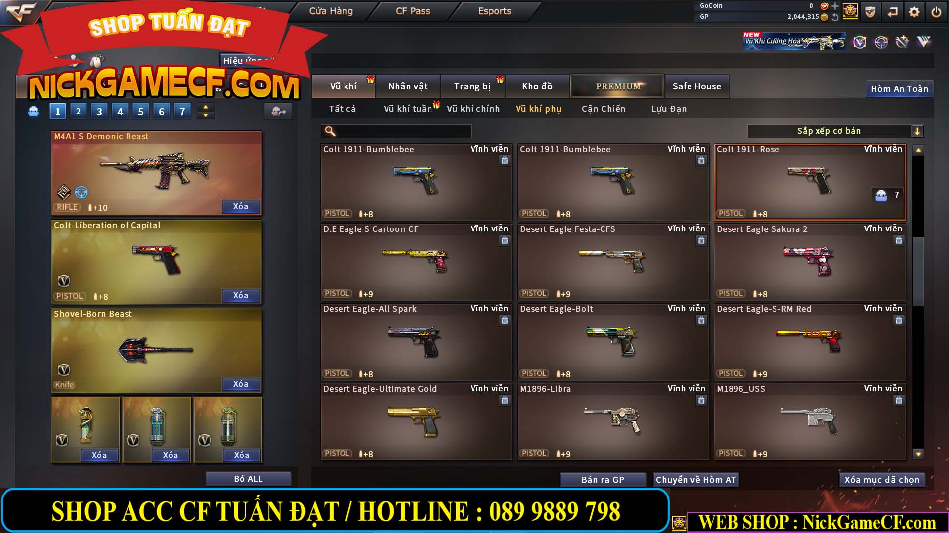 MÃ CF14941 - GIÁ : 4250K - CHIẾN C4 ĐẸP - 29 VIP - VIP5