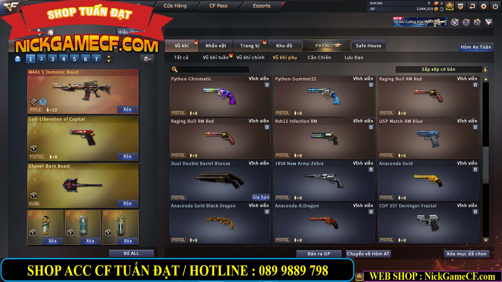 MÃ CF14941 - GIÁ : 4250K - CHIẾN C4 ĐẸP - 29 VIP - VIP5