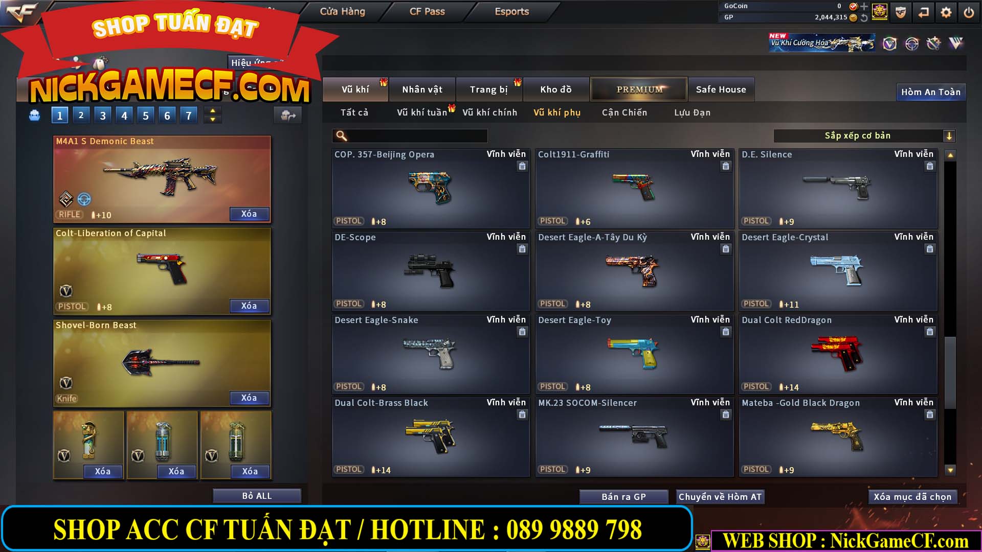 MÃ CF14941 - GIÁ : 4250K - CHIẾN C4 ĐẸP - 29 VIP - VIP5