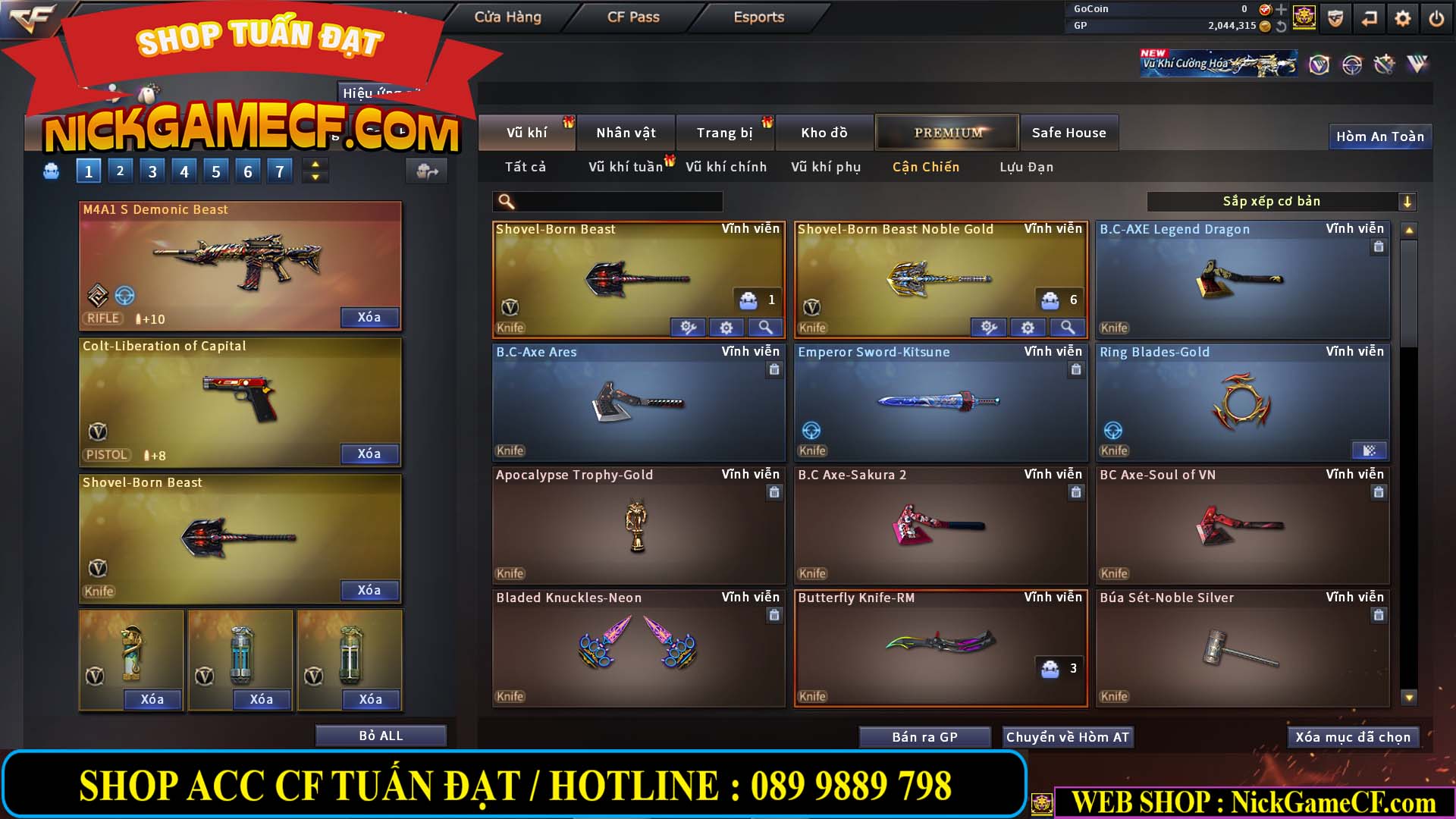 MÃ CF14941 - GIÁ : 4250K - CHIẾN C4 ĐẸP - 29 VIP - VIP5