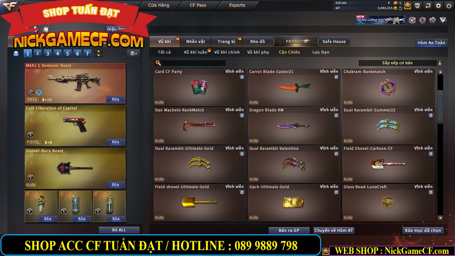 MÃ CF14941 - GIÁ : 4250K - CHIẾN C4 ĐẸP - 29 VIP - VIP5