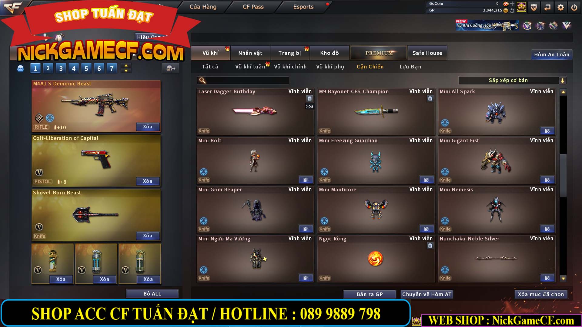 MÃ CF14941 - GIÁ : 4250K - CHIẾN C4 ĐẸP - 29 VIP - VIP5