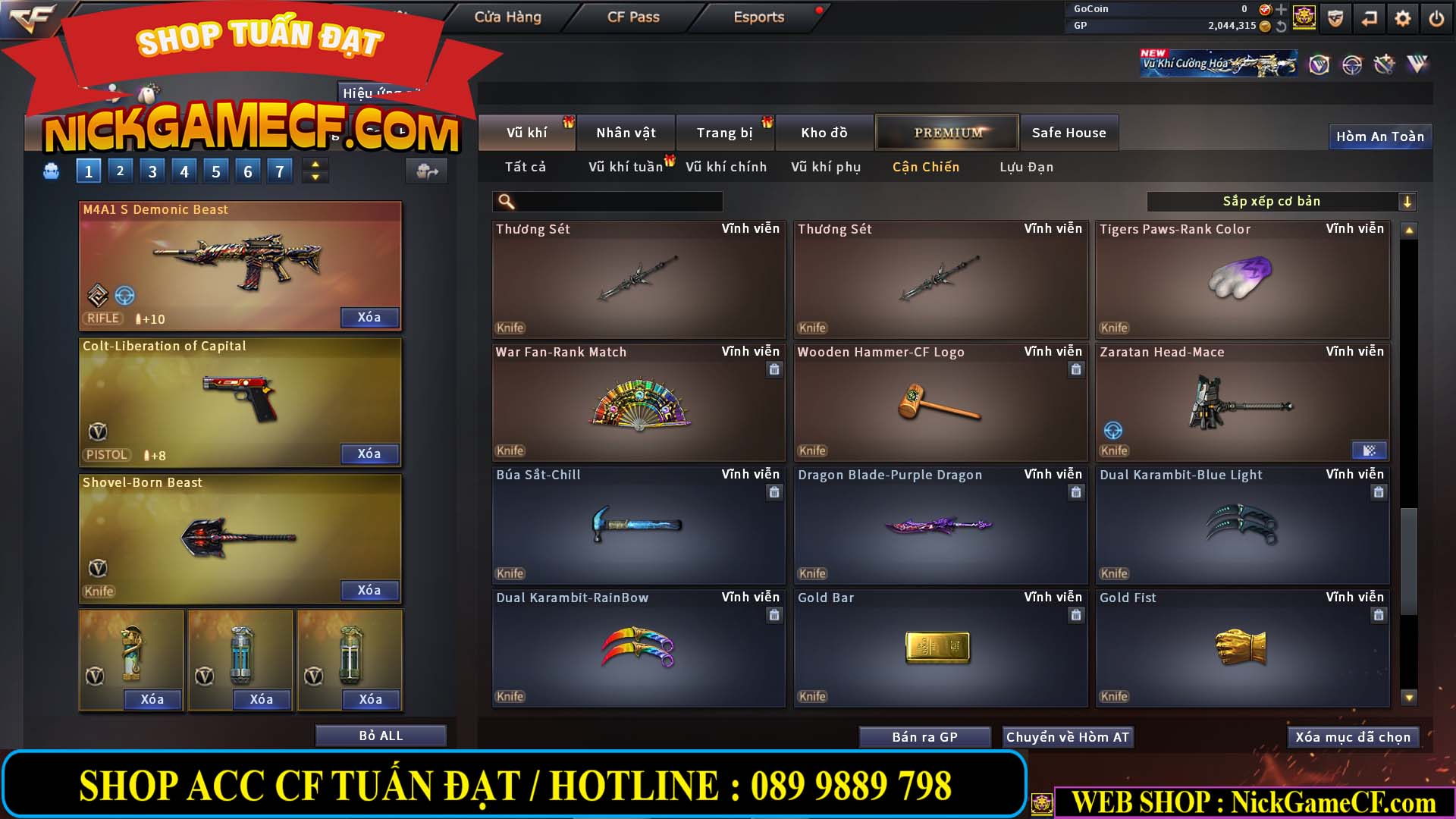 MÃ CF14941 - GIÁ : 4250K - CHIẾN C4 ĐẸP - 29 VIP - VIP5