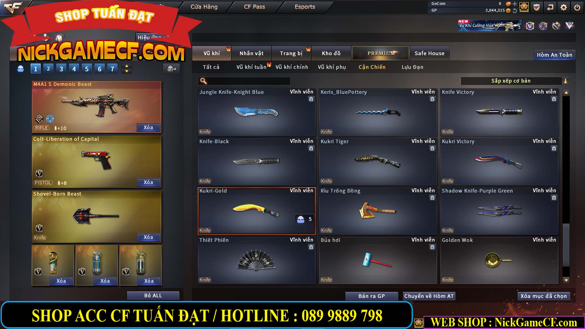 MÃ CF14941 - GIÁ : 4250K - CHIẾN C4 ĐẸP - 29 VIP - VIP5