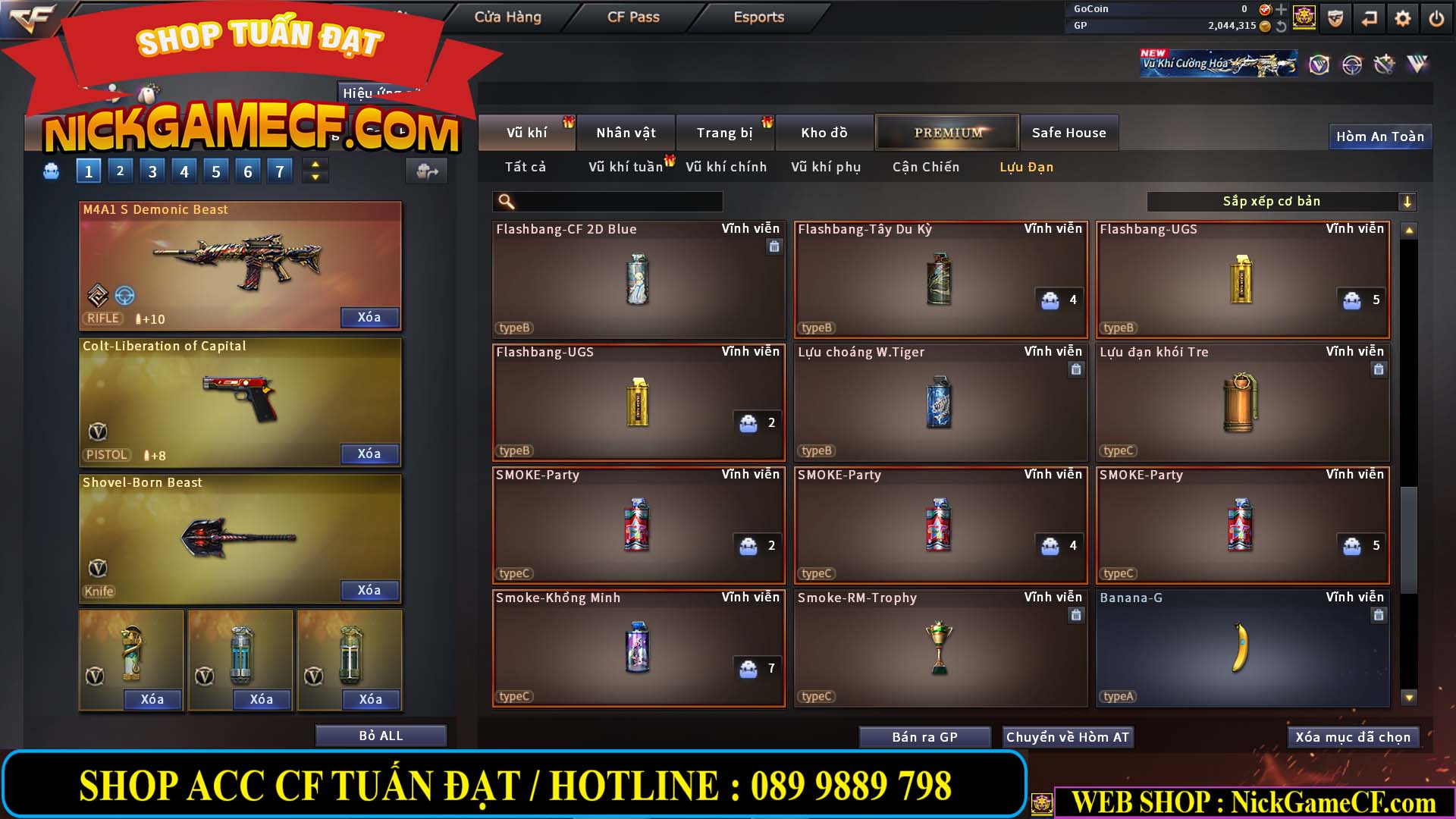 MÃ CF14941 - GIÁ : 4250K - CHIẾN C4 ĐẸP - 29 VIP - VIP5