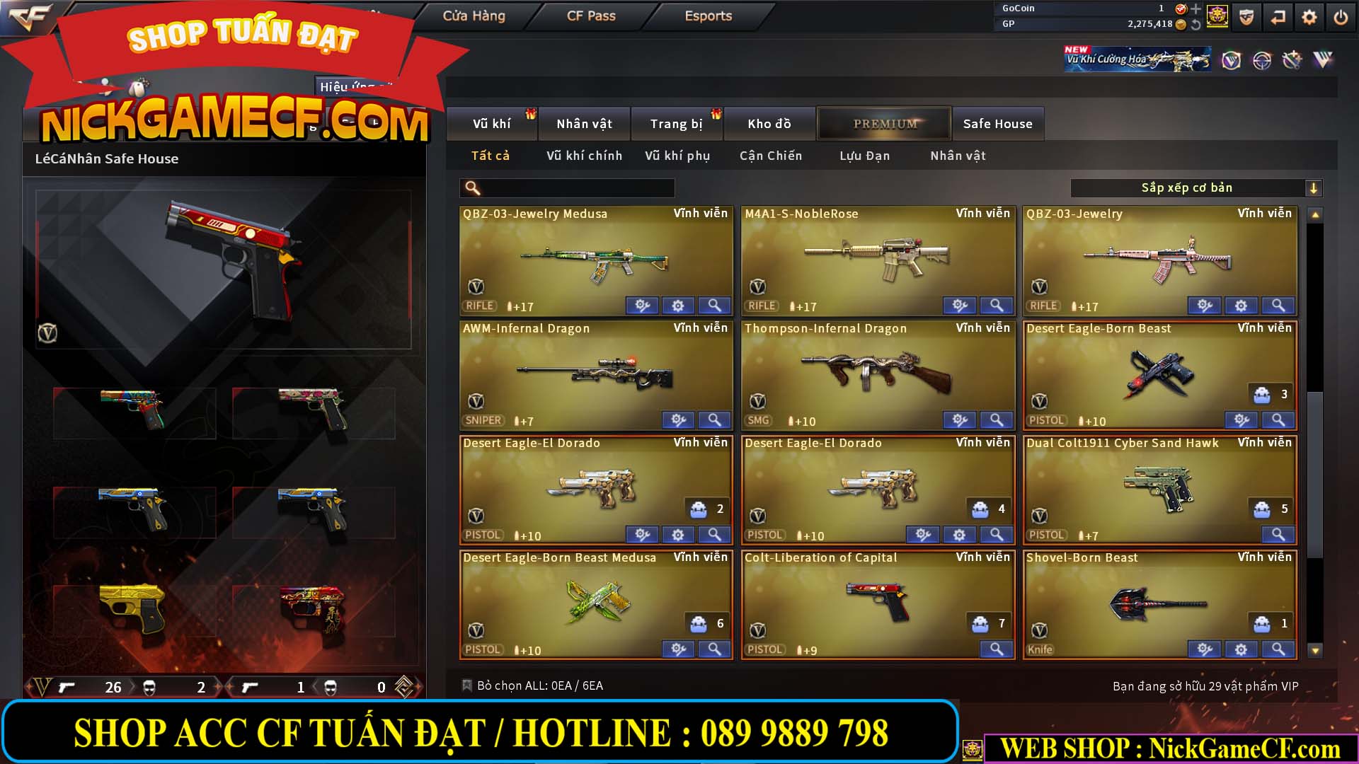 MÃ CF14941 - GIÁ : 4250K - CHIẾN C4 ĐẸP - 29 VIP - VIP5