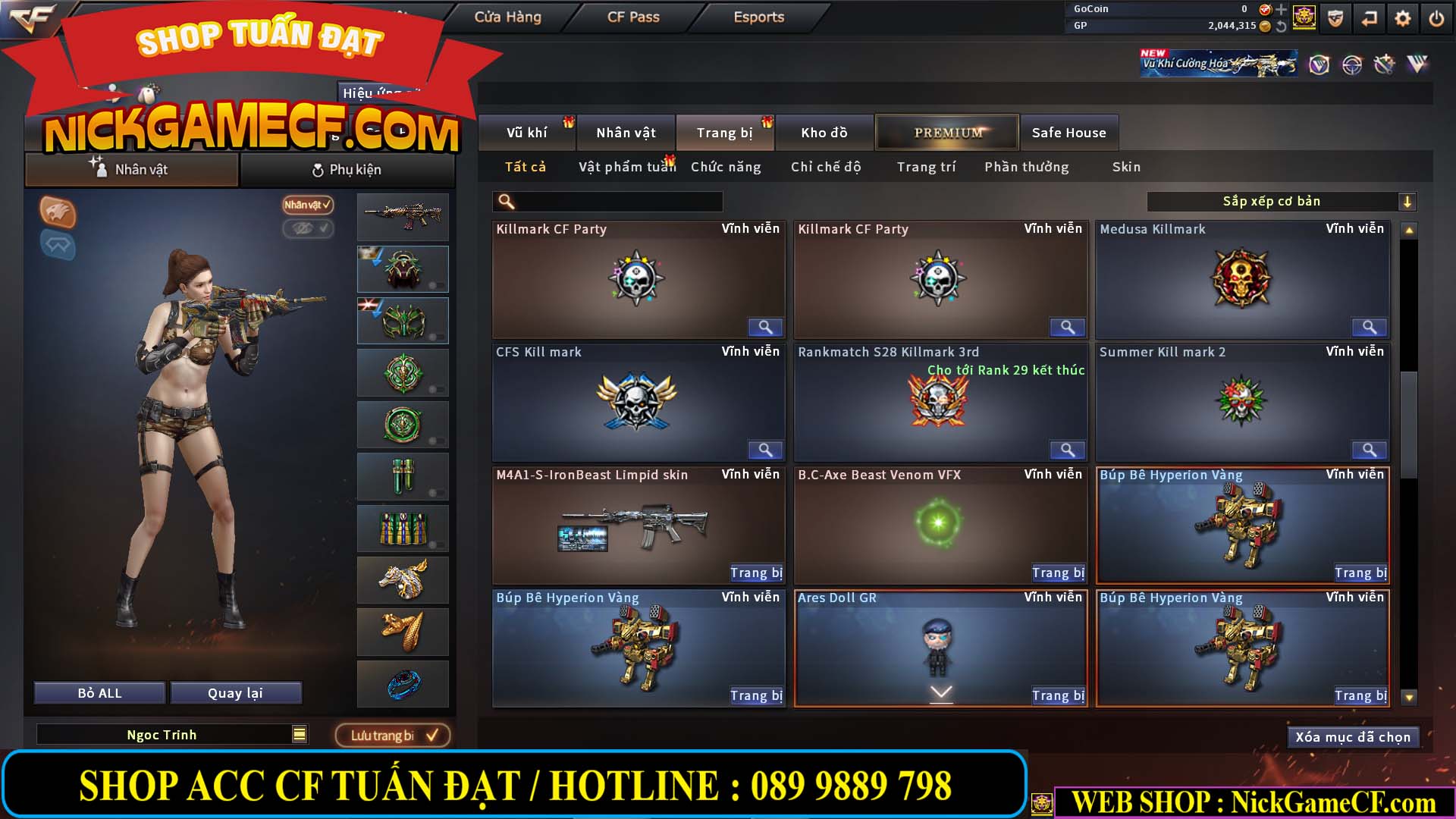 MÃ CF14941 - GIÁ : 4250K - CHIẾN C4 ĐẸP - 29 VIP - VIP5