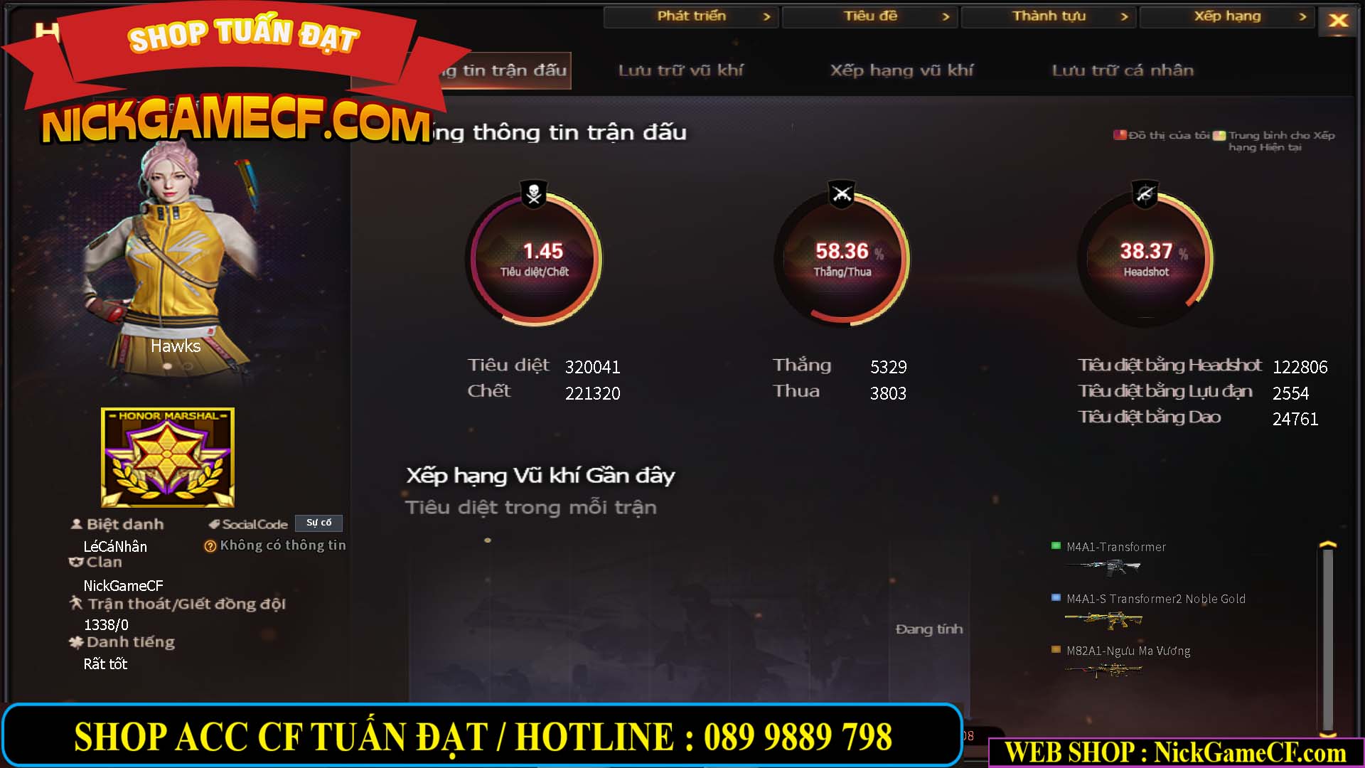 MÃ CF14941 - GIÁ : 4250K - CHIẾN C4 ĐẸP - 29 VIP - VIP5