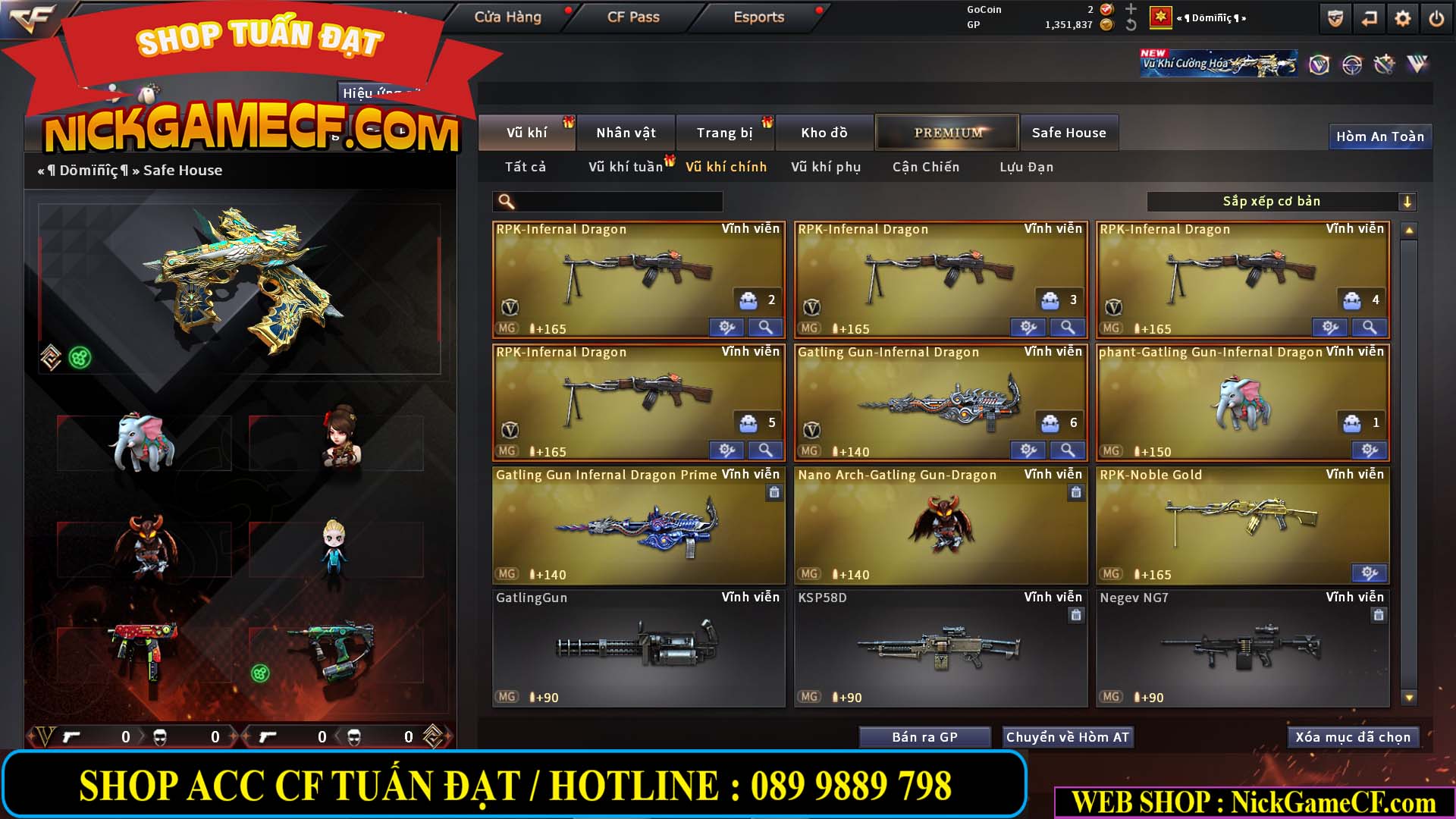 MÃ CF14942 - GIÁ : 8888K - CHIẾN FULL ZOM XỊN XÒ - VIP6