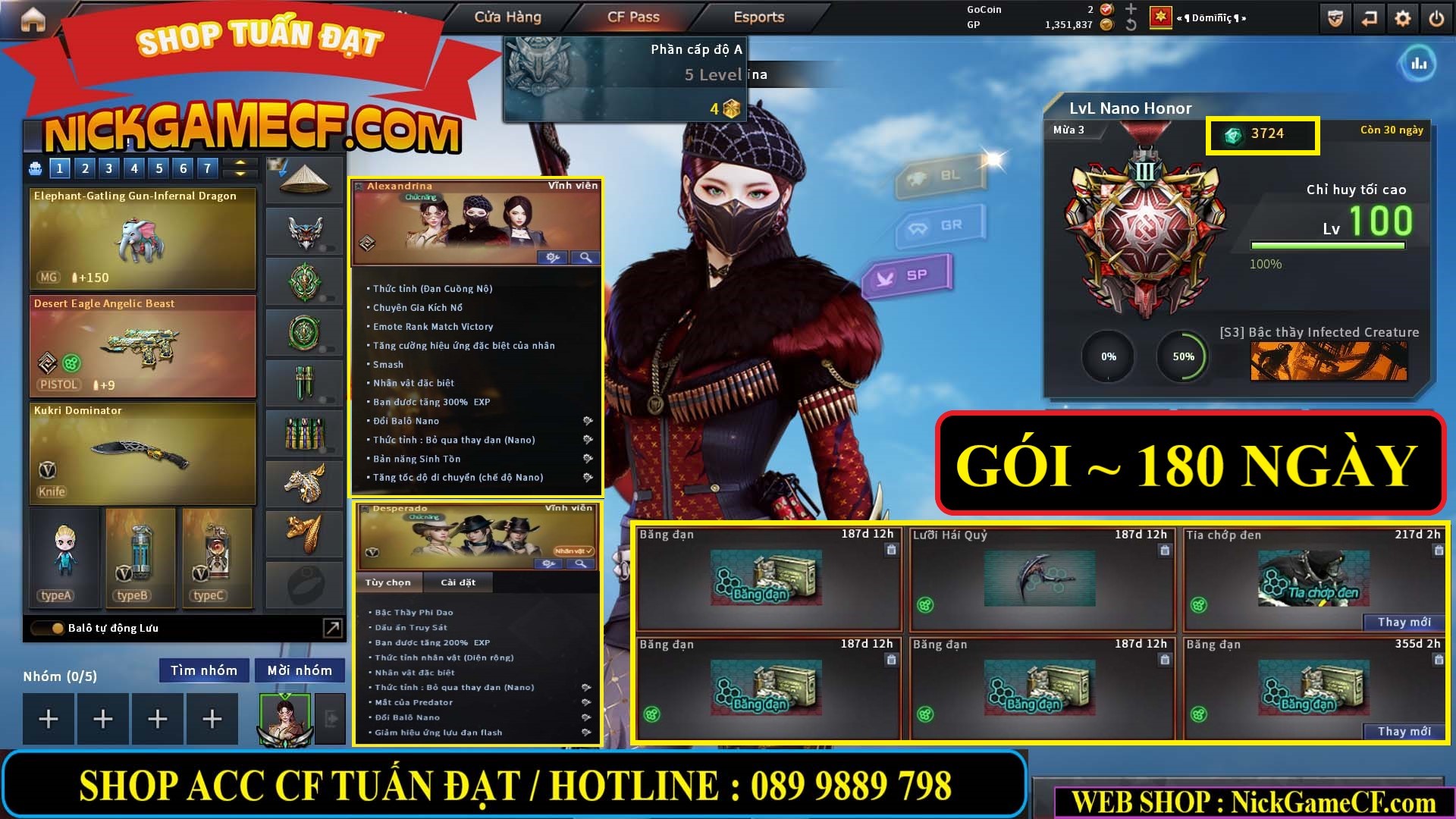 MÃ CF14942 - GIÁ : 8888K - CHIẾN FULL ZOM XỊN XÒ - VIP6