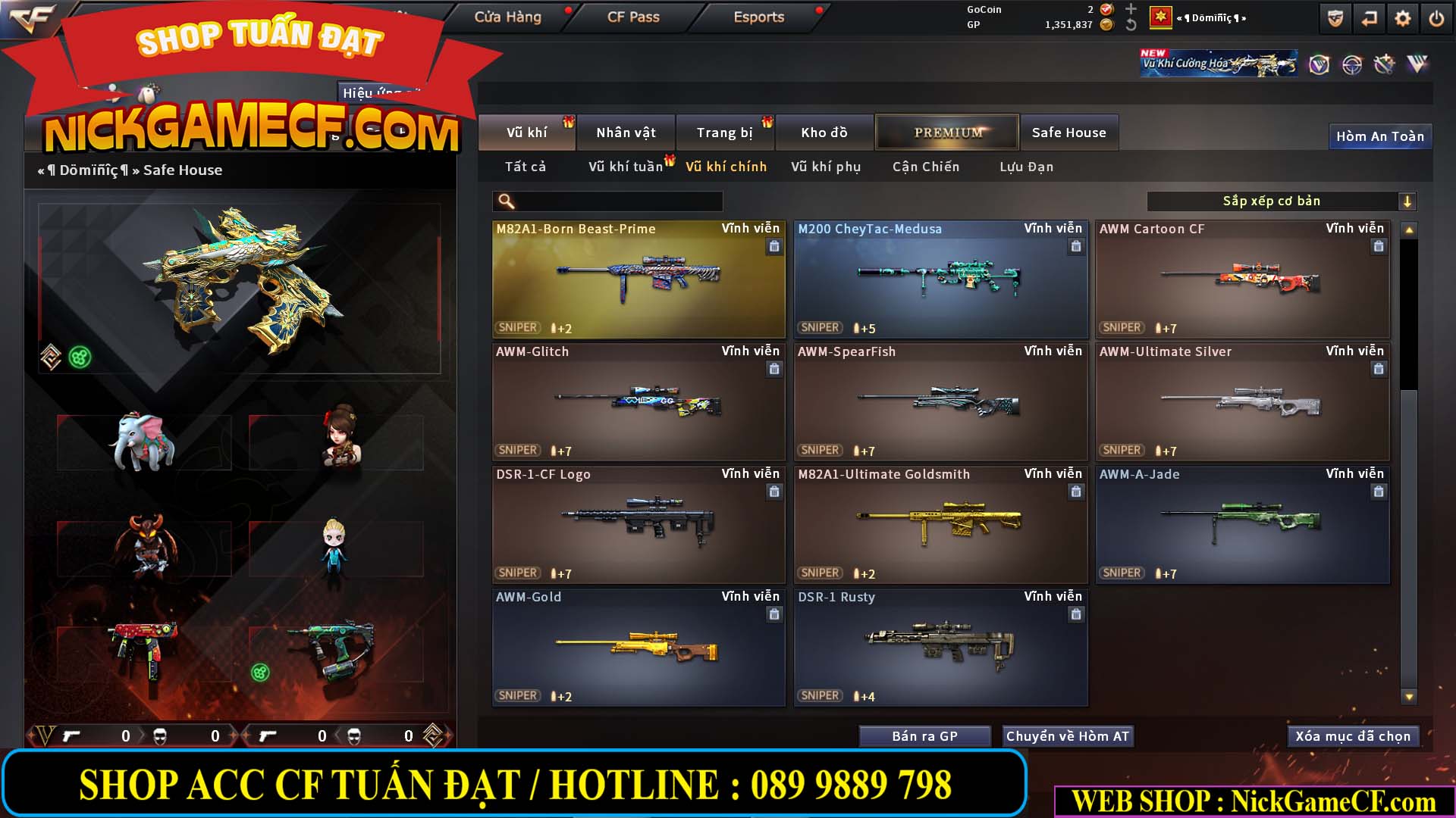 MÃ CF14942 - GIÁ : 8888K - CHIẾN FULL ZOM XỊN XÒ - VIP6