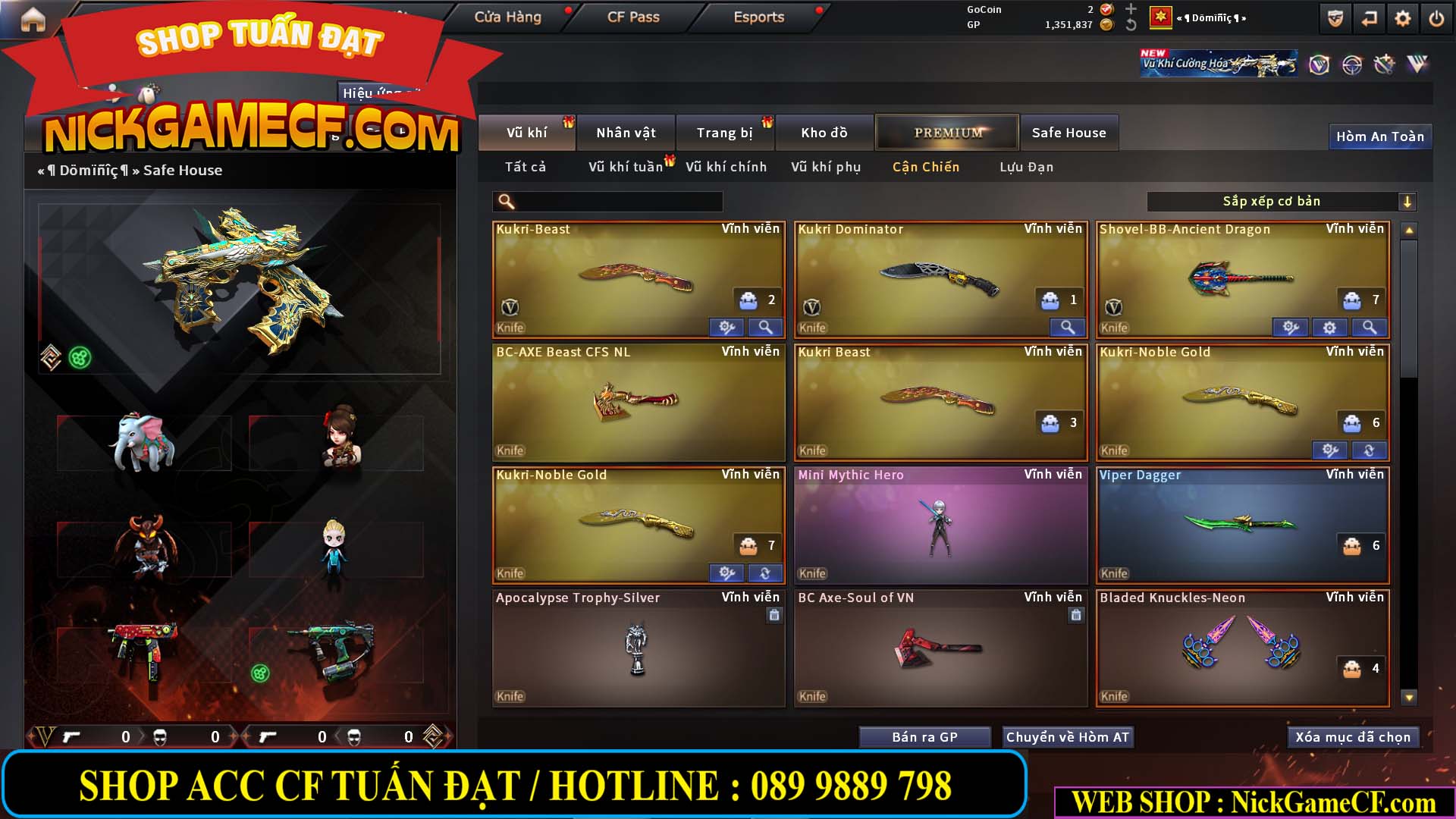 MÃ CF14942 - GIÁ : 8888K - CHIẾN FULL ZOM XỊN XÒ - VIP6