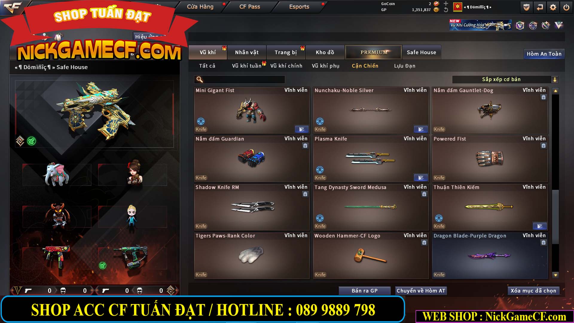 MÃ CF14942 - GIÁ : 8888K - CHIẾN FULL ZOM XỊN XÒ - VIP6