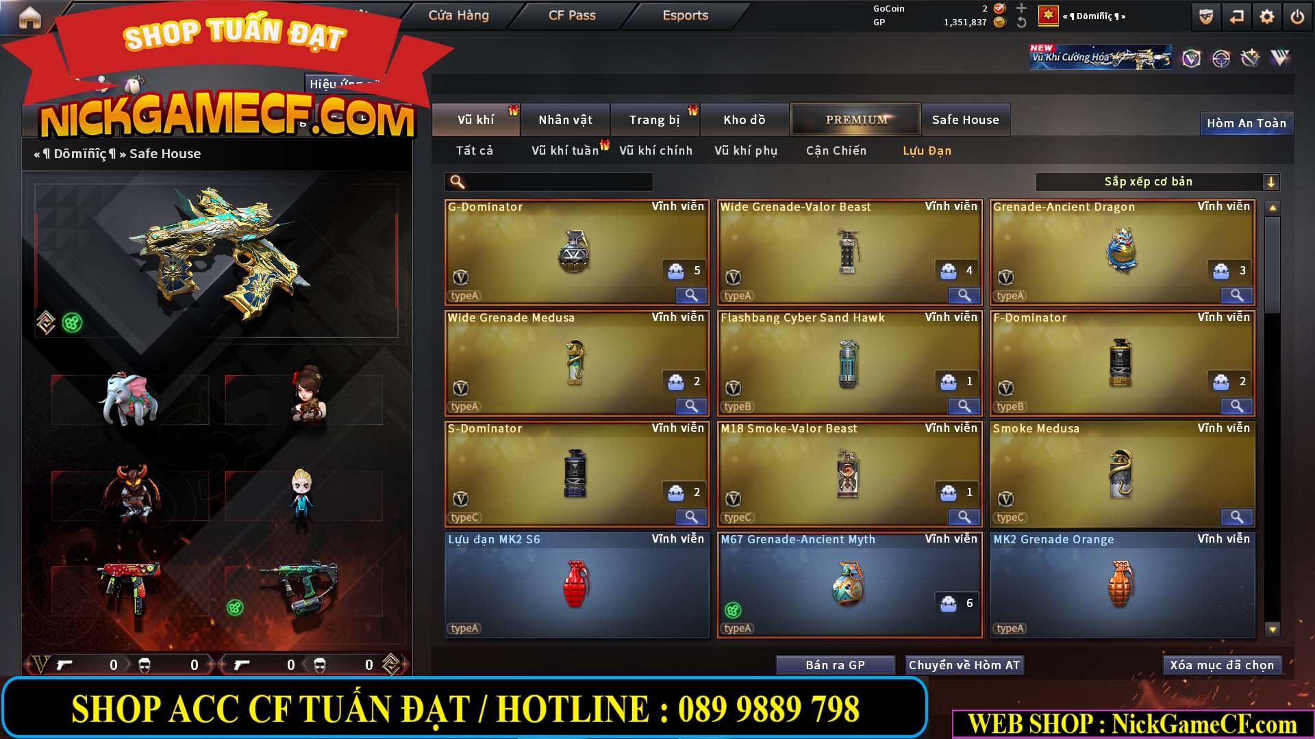 MÃ CF14942 - GIÁ : 8888K - CHIẾN FULL ZOM XỊN XÒ - VIP6