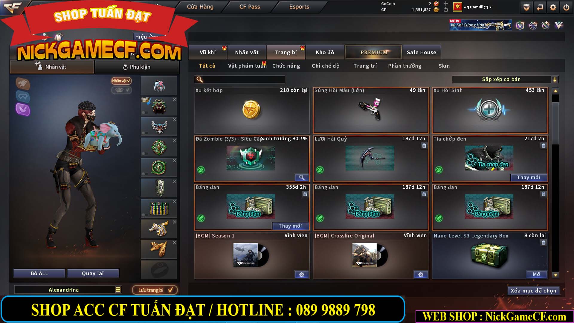 MÃ CF14942 - GIÁ : 8888K - CHIẾN FULL ZOM XỊN XÒ - VIP6