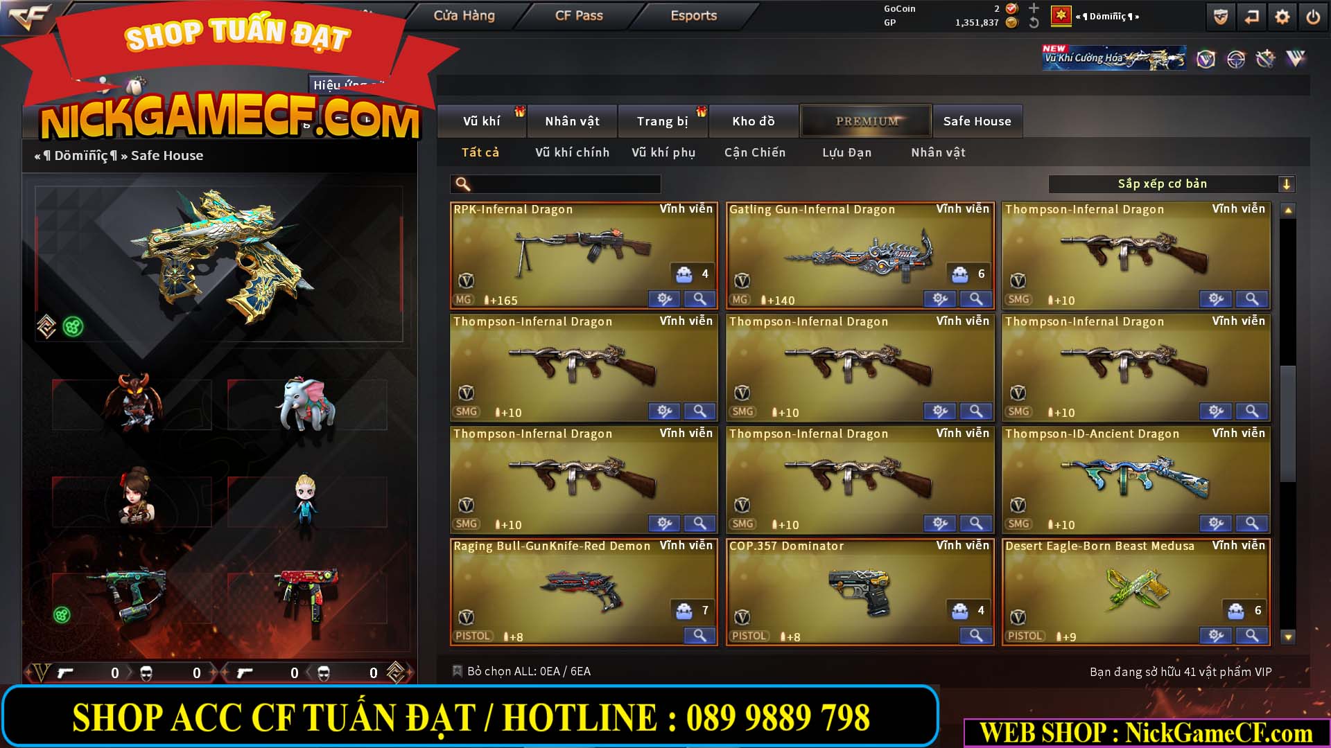 MÃ CF14942 - GIÁ : 8888K - CHIẾN FULL ZOM XỊN XÒ - VIP6